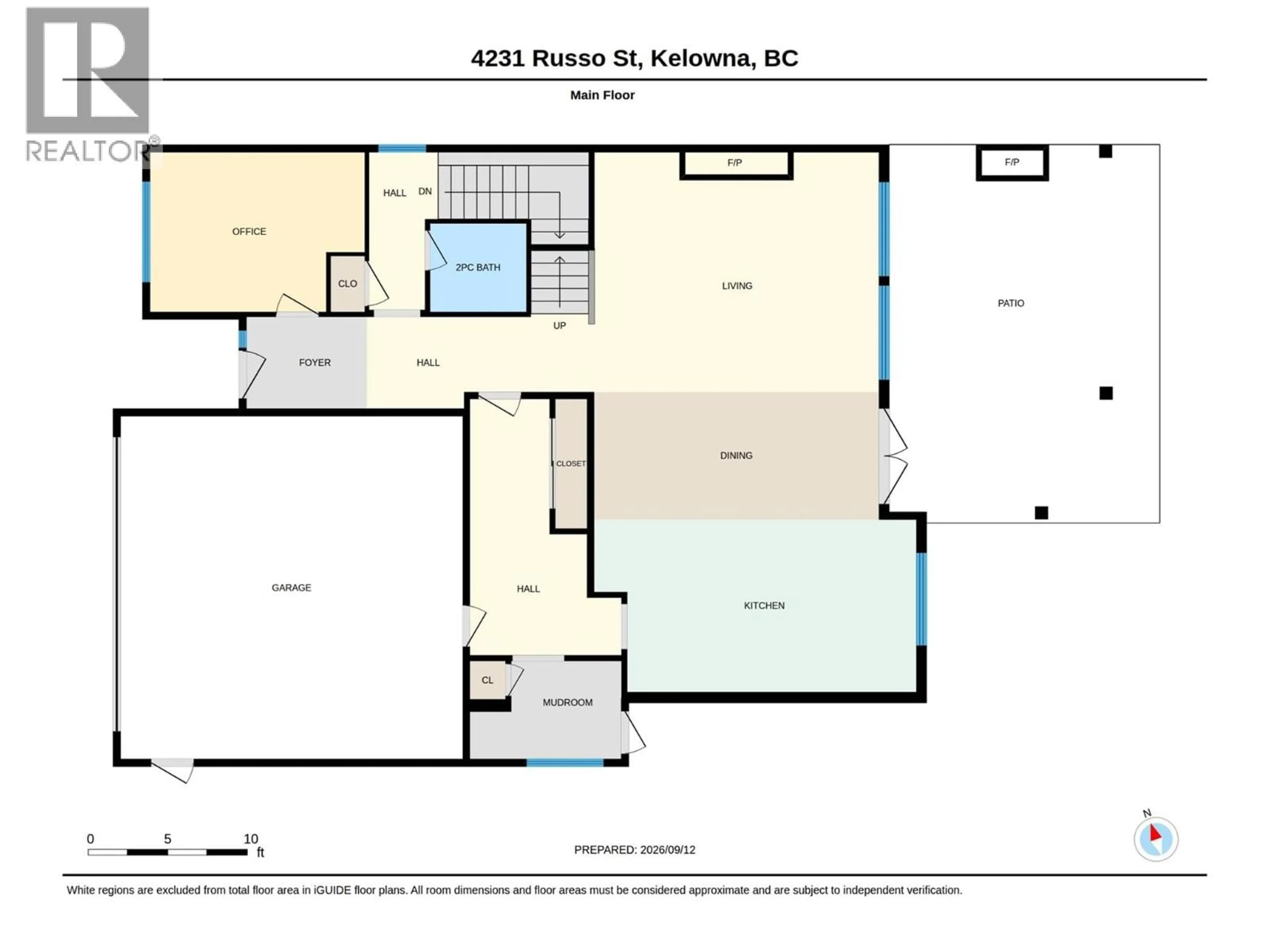 Floor plan for 4231 RUSSO STREET, Kelowna British Columbia V1W0C6