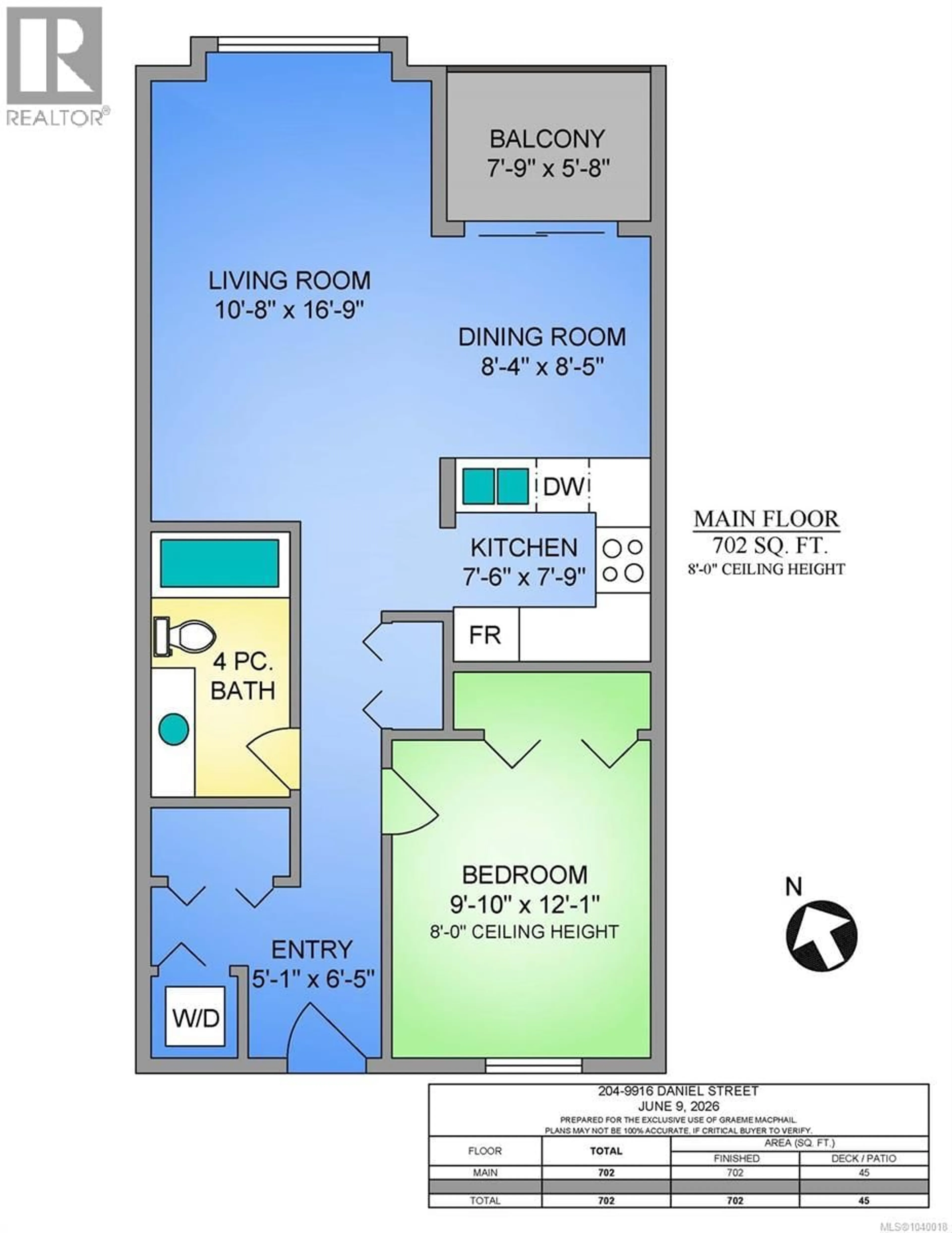 Floor plan for 204 - 9916 DANIEL STREET, Chemainus British Columbia V0R1K1