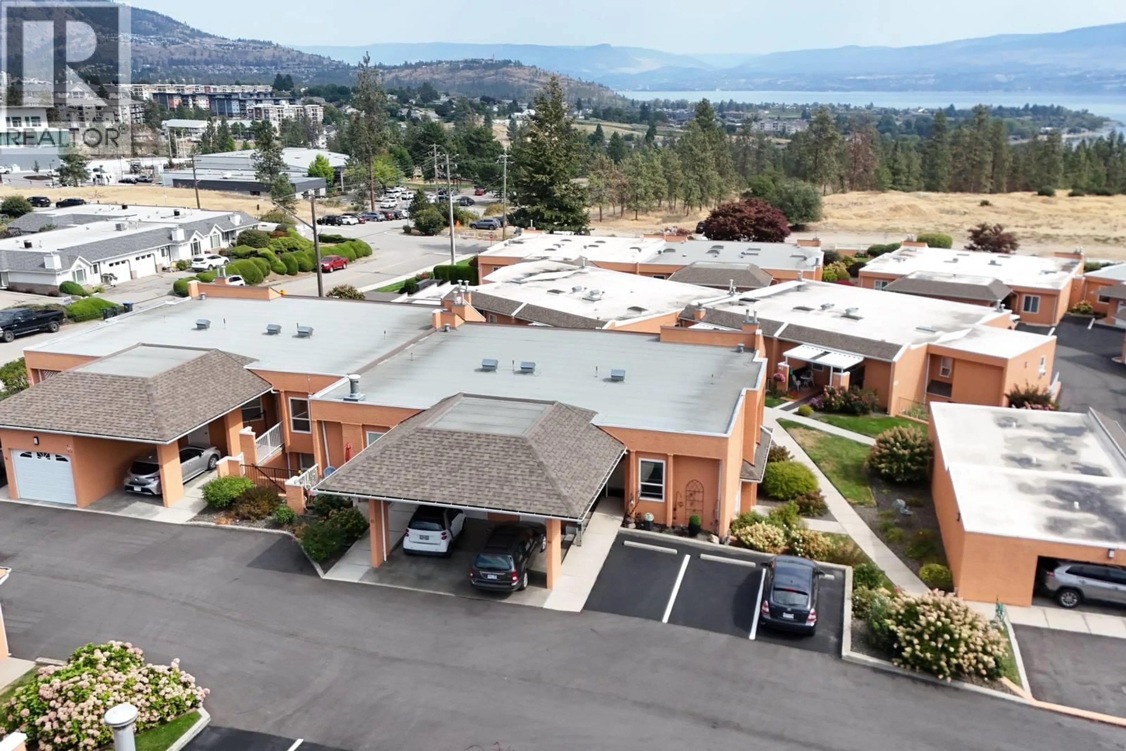 A pic from outside/outdoor area/front of a property/back of a property/a pic from drone, mountain view for 14 - 2433 INGRAM ROAD, West Kelowna British Columbia V4T1L5