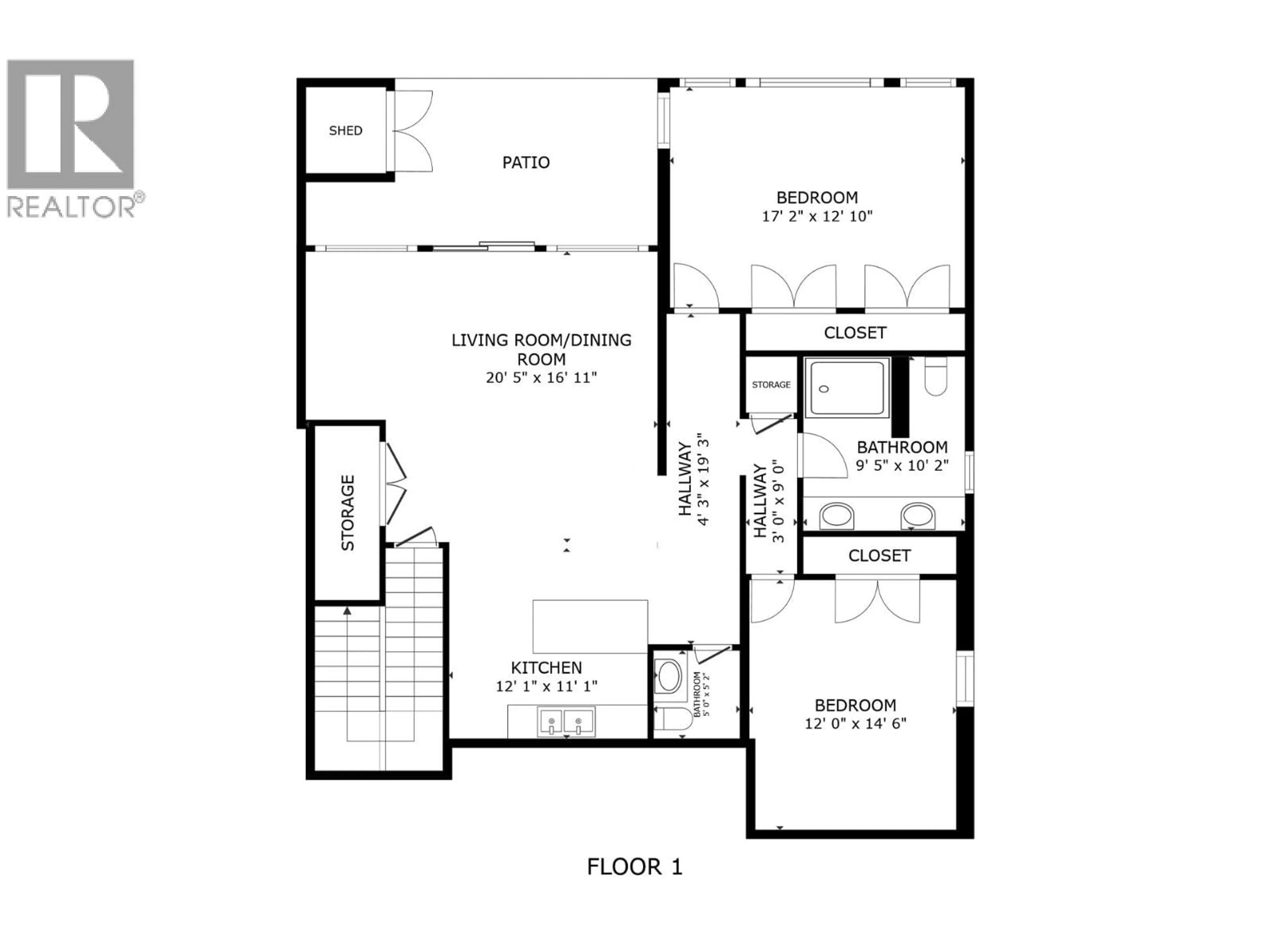 Floor plan for 1016 CLARANCE AVENUE, Kelowna British Columbia V1W5M6