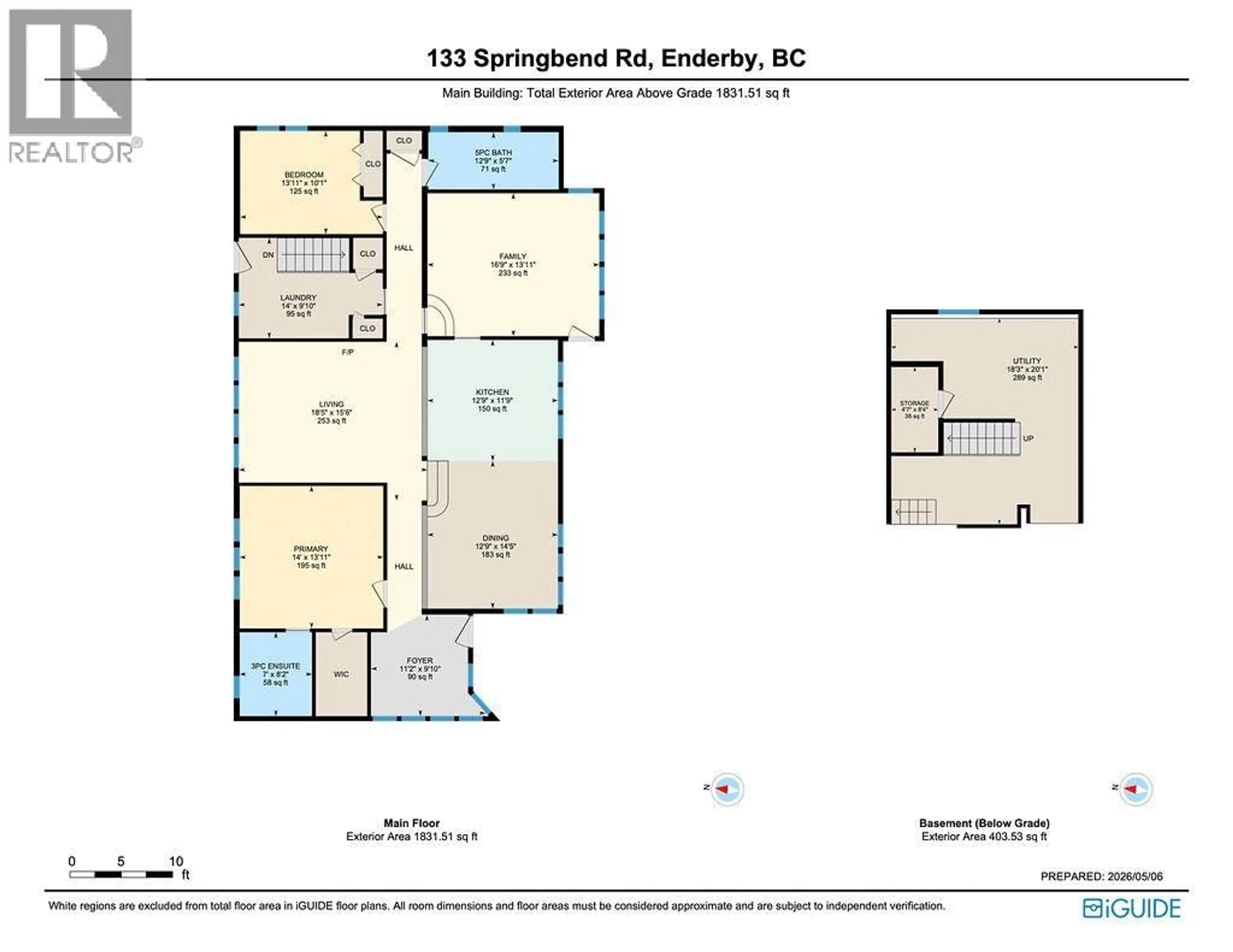 Floor plan for 133 SPRINGBEND ROAD, Enderby British Columbia V4Y4H2