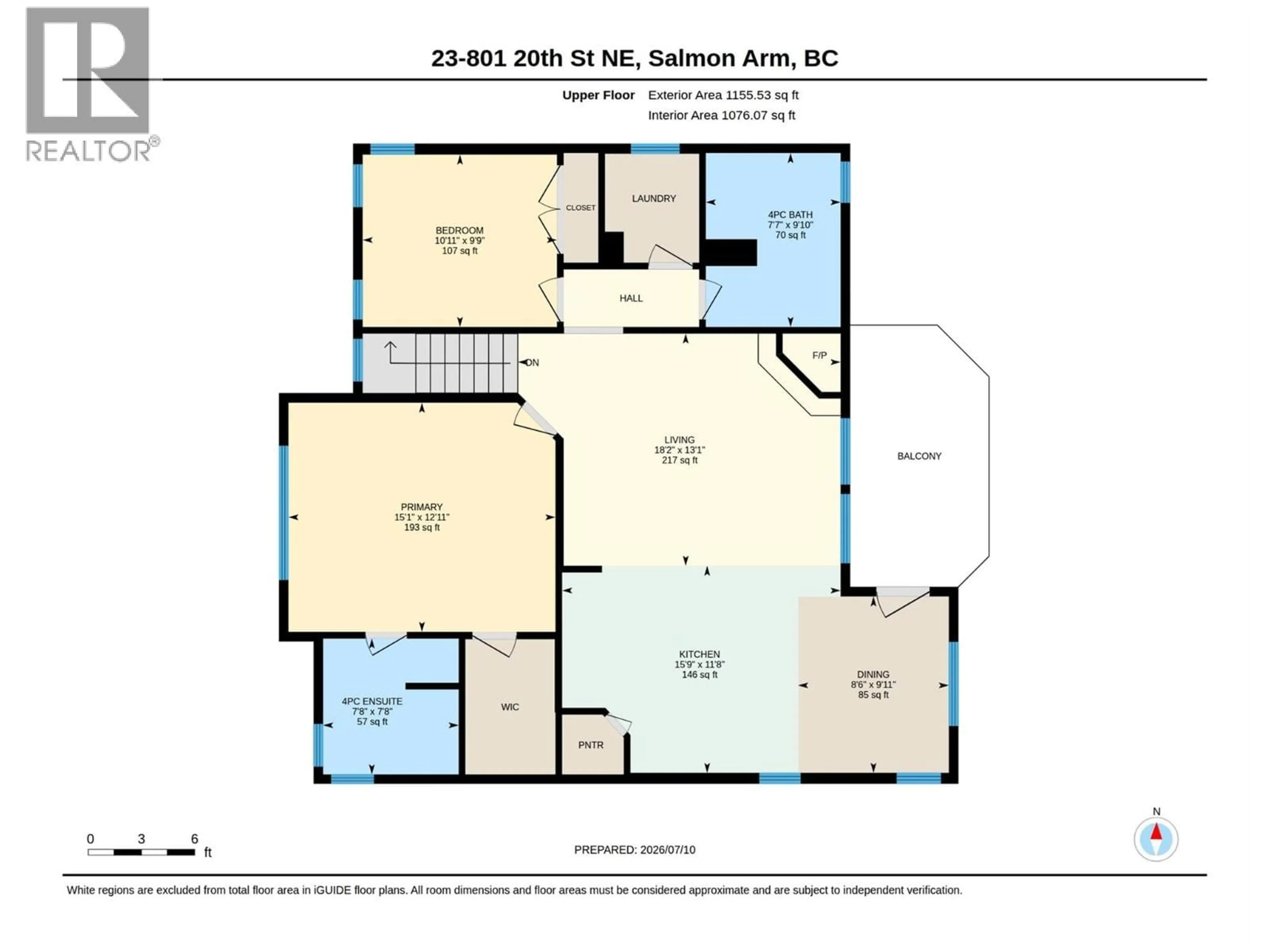 Floor plan for 23 - 801 20 STREET NORTHEAST, Salmon Arm British Columbia V1E2R7