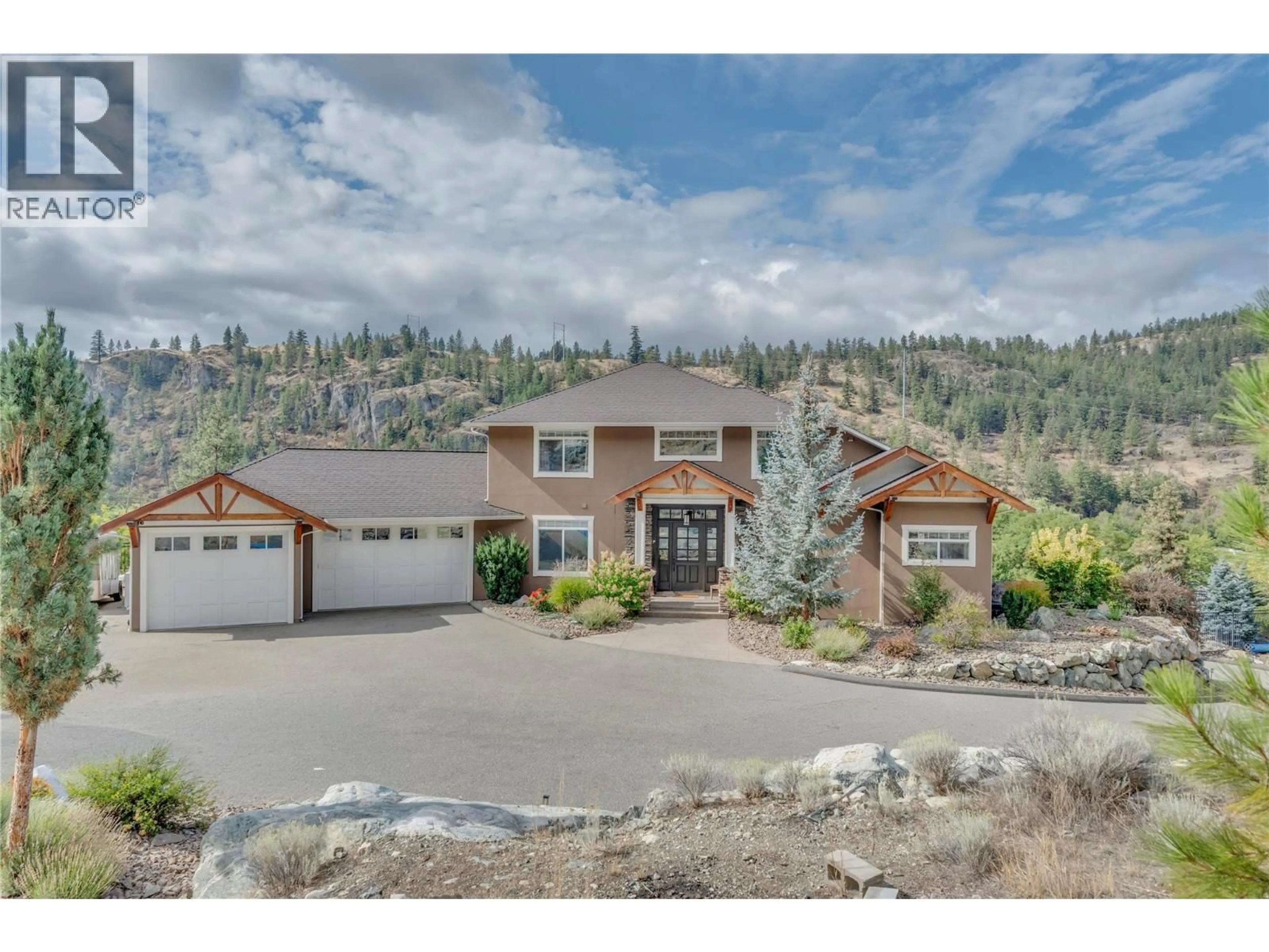 A pic from outside/outdoor area/front of a property/back of a property/a pic from drone, mountain view for 3789 MCLEAN CREEK ROAD, Okanagan Falls British Columbia V0H1R1