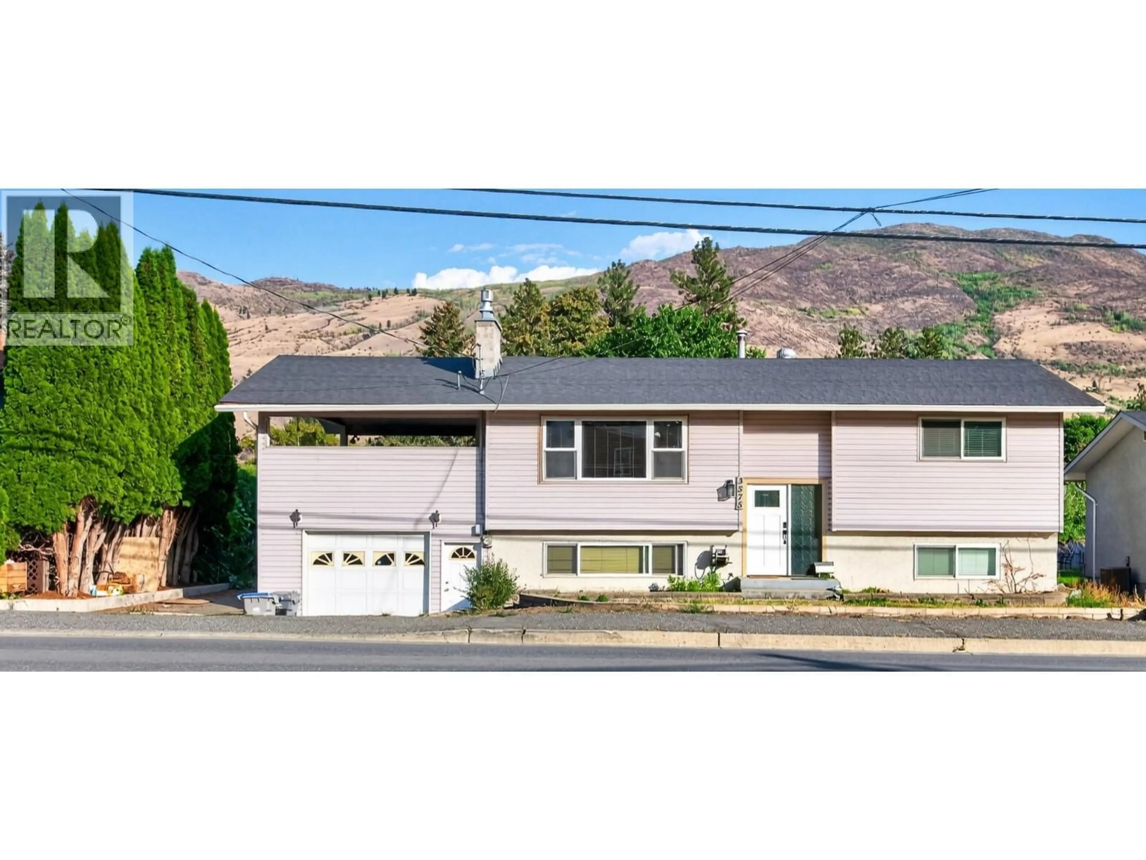 Home with vinyl exterior material, street for 3575 WESTSYDE ROAD, Kamloops British Columbia V2B7H5