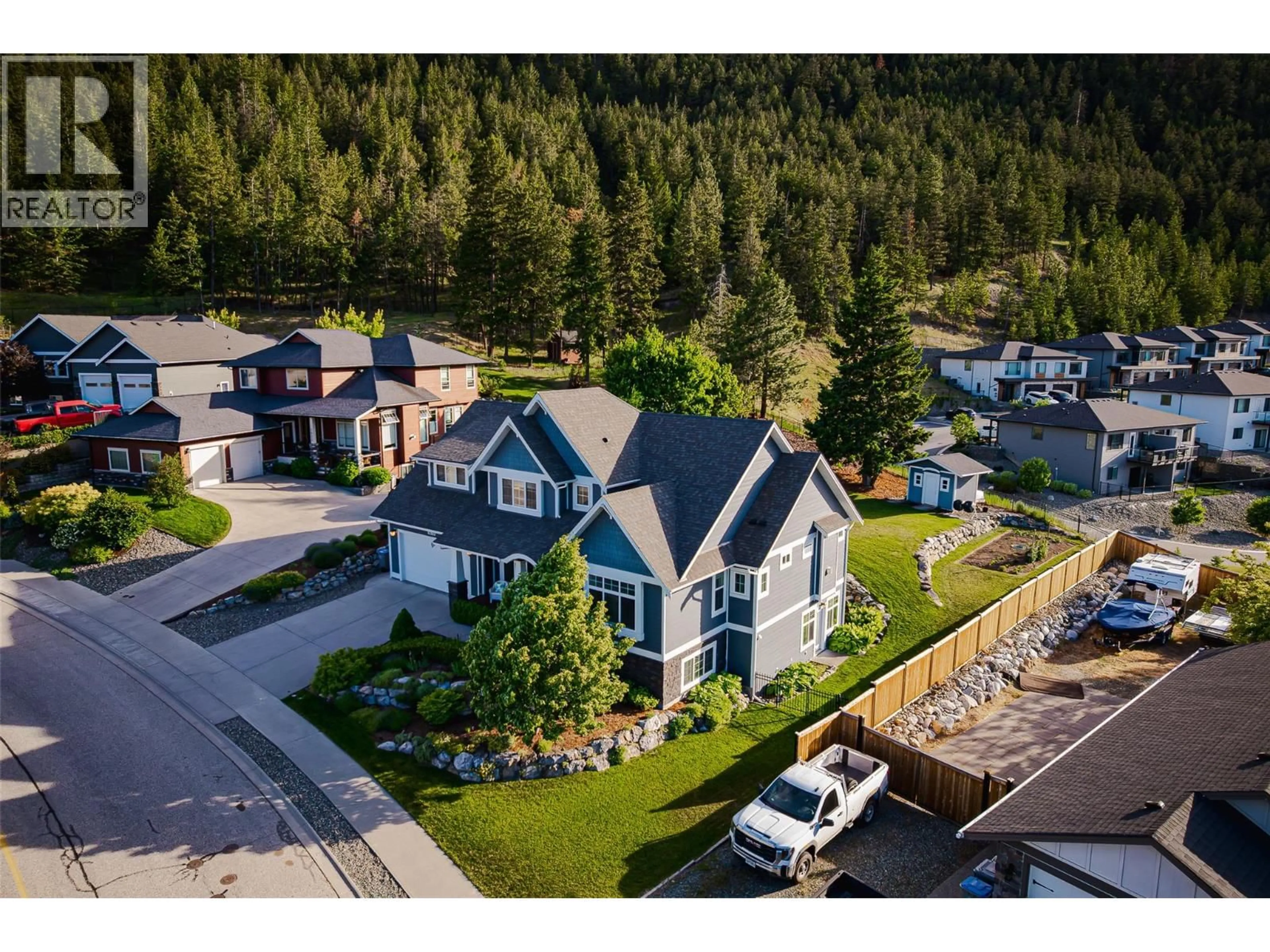 A pic from outside/outdoor area/front of a property/back of a property/a pic from drone, mountain view for 1619 CHEAKAMUS DRIVE, Kamloops British Columbia V2E2T6