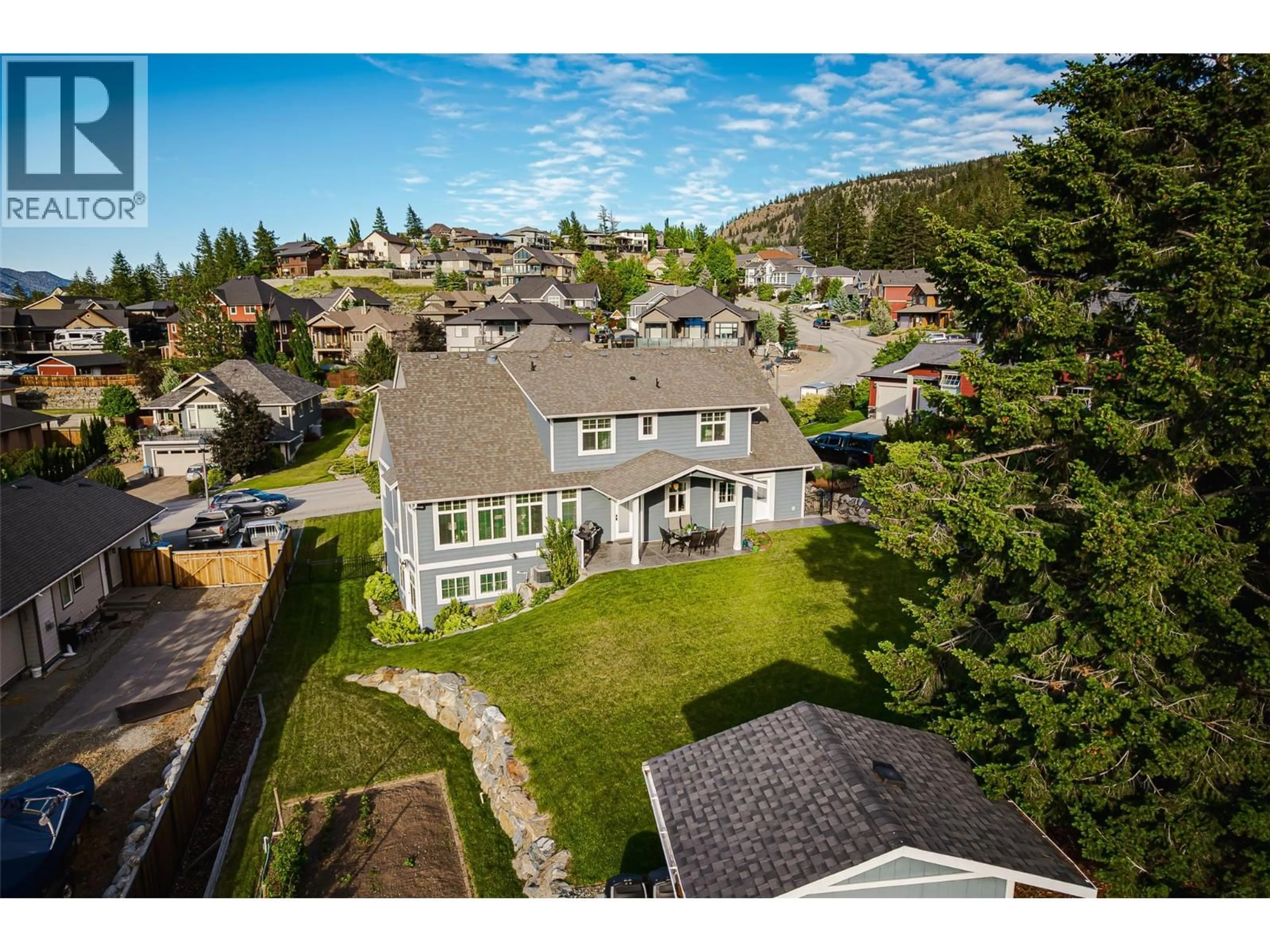 A pic from outside/outdoor area/front of a property/back of a property/a pic from drone, mountain view for 1619 CHEAKAMUS DRIVE, Kamloops British Columbia V2E2T6