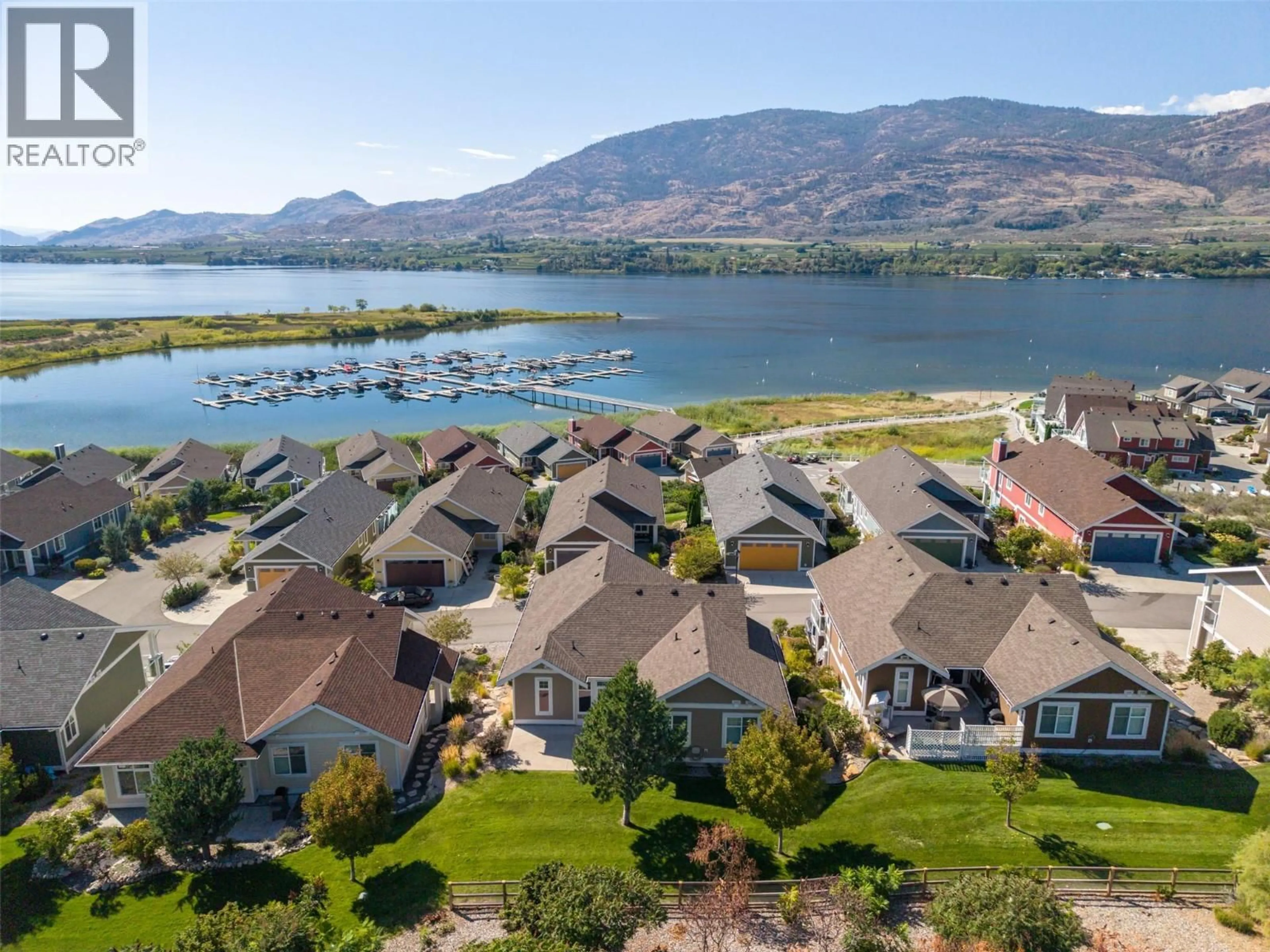 A pic from outside/outdoor area/front of a property/back of a property/a pic from drone, water/lake/river/ocean view for 226 - 2450 RADIO TOWER ROAD, Oliver British Columbia V0H1T1