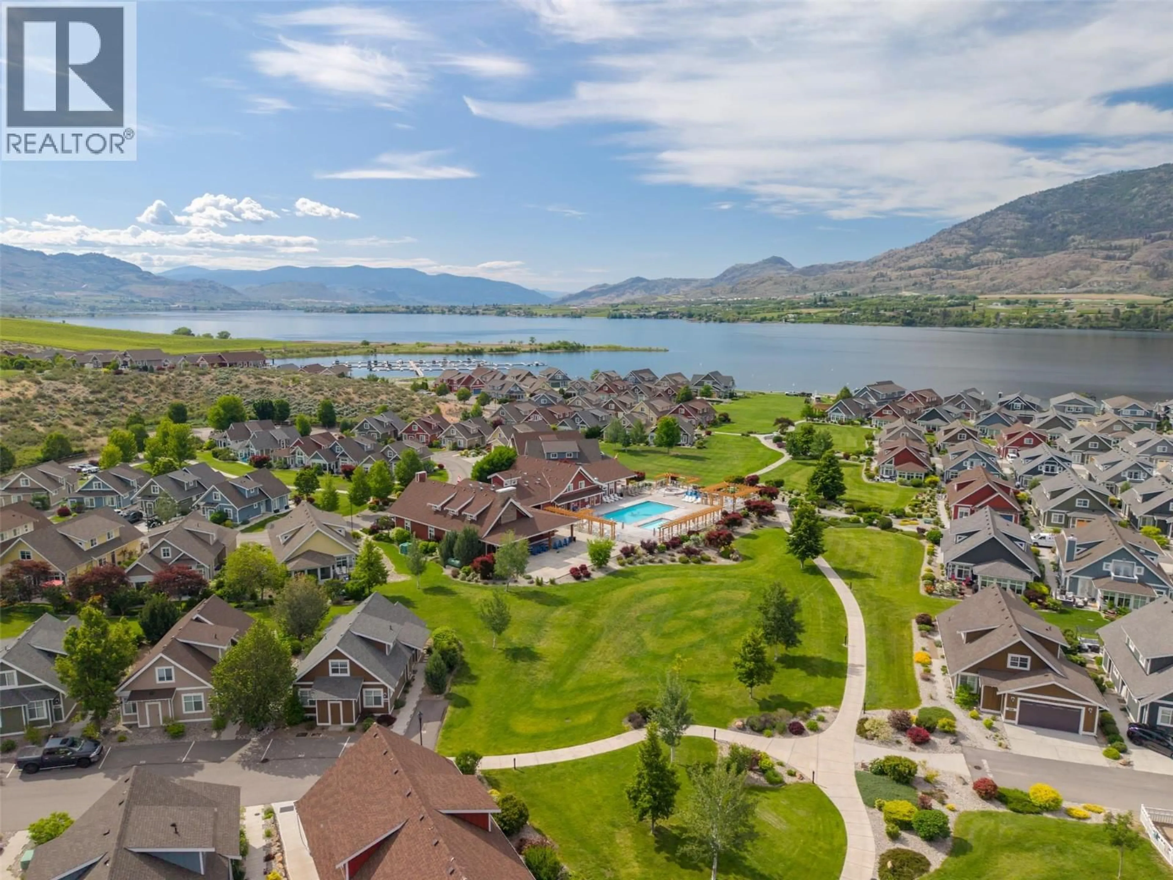 A pic from outside/outdoor area/front of a property/back of a property/a pic from drone, water/lake/river/ocean view for 226 - 2450 RADIO TOWER ROAD, Oliver British Columbia V0H1T1