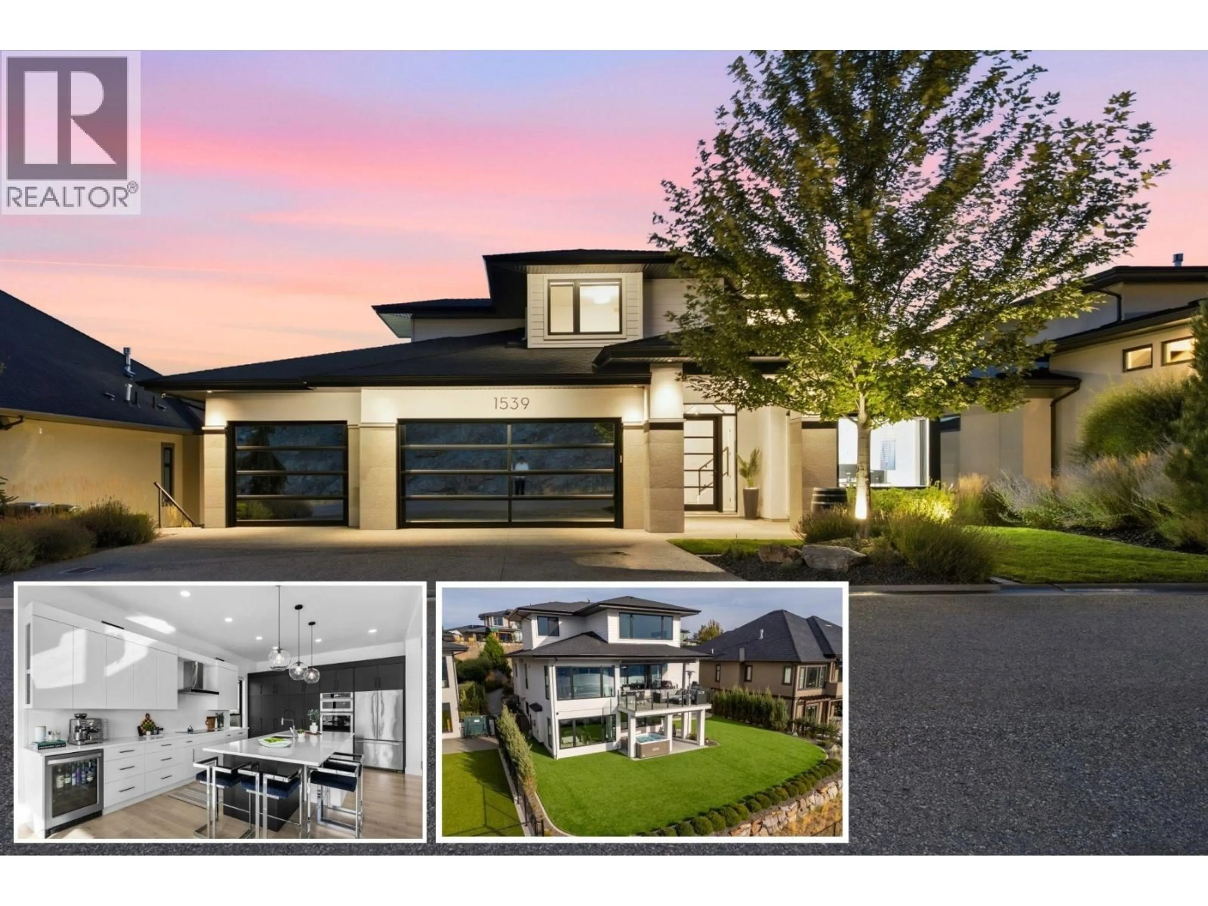 A pic from outside/outdoor area/front of a property/back of a property/a pic from drone, street for 1539 ROCKY POINT DRIVE, Kelowna British Columbia V1V3E2