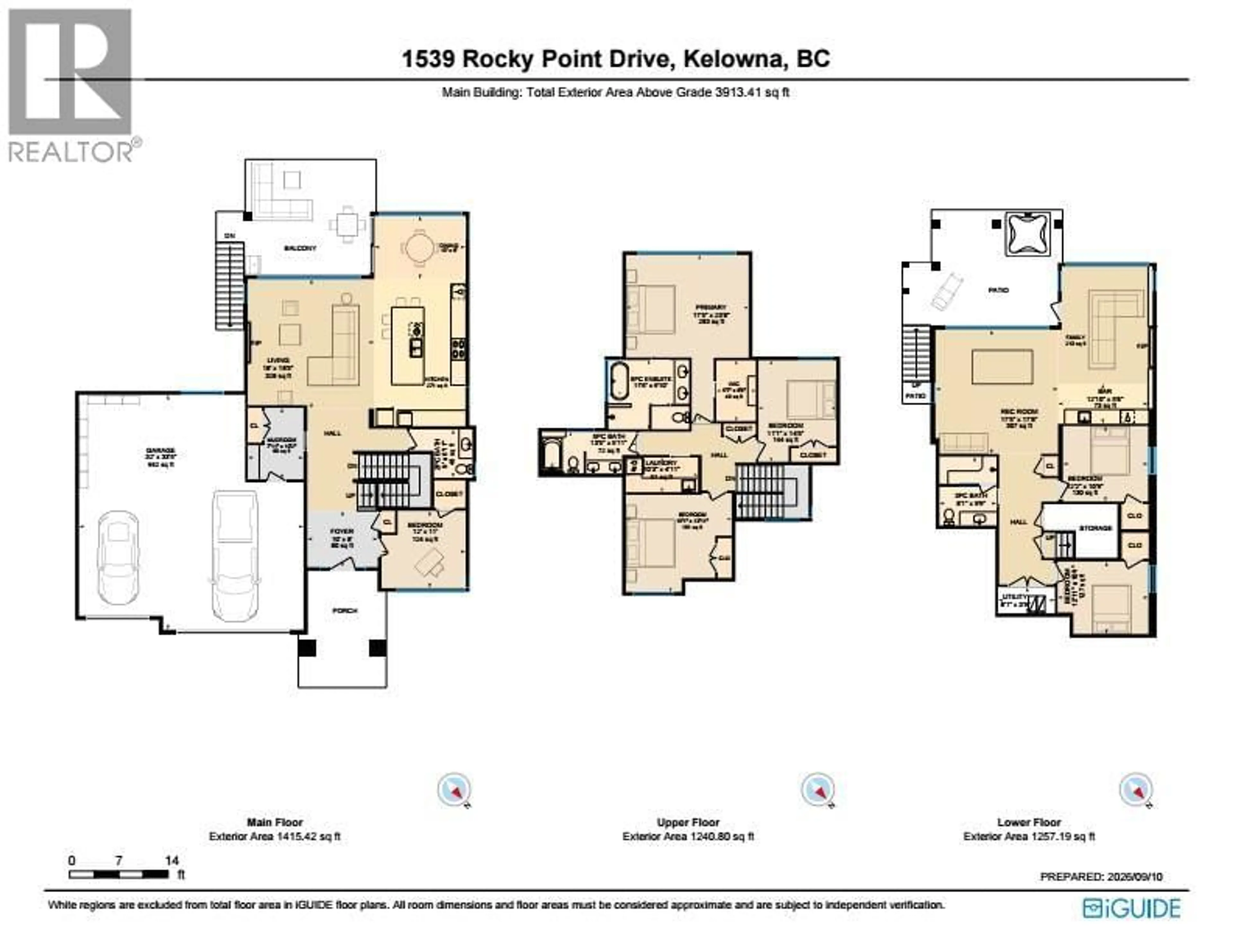 Floor plan for 1539 ROCKY POINT DRIVE, Kelowna British Columbia V1V3E2