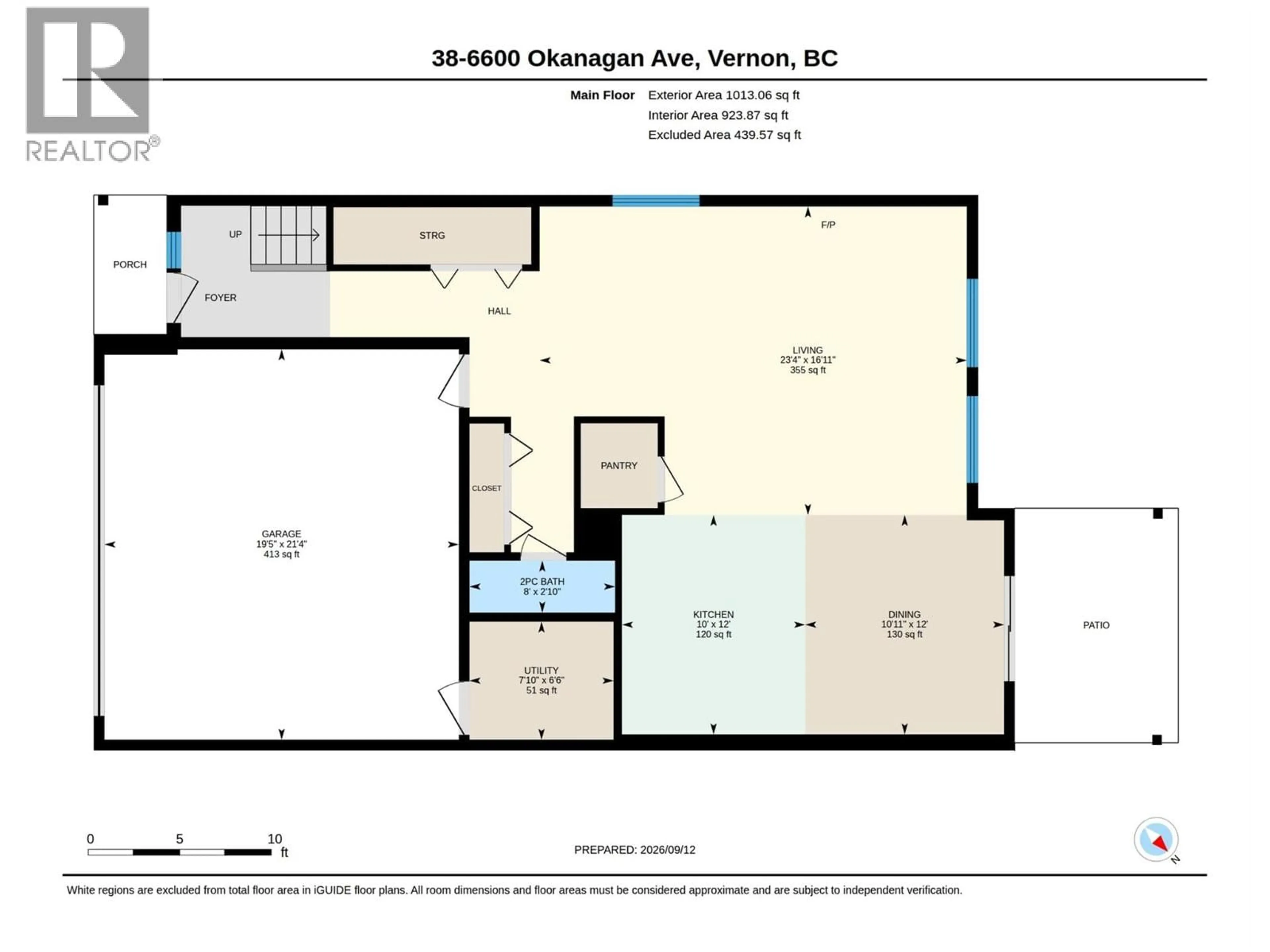 Floor plan for 38 - 6600 OKANAGAN AVENUE, Vernon British Columbia V1H2K6