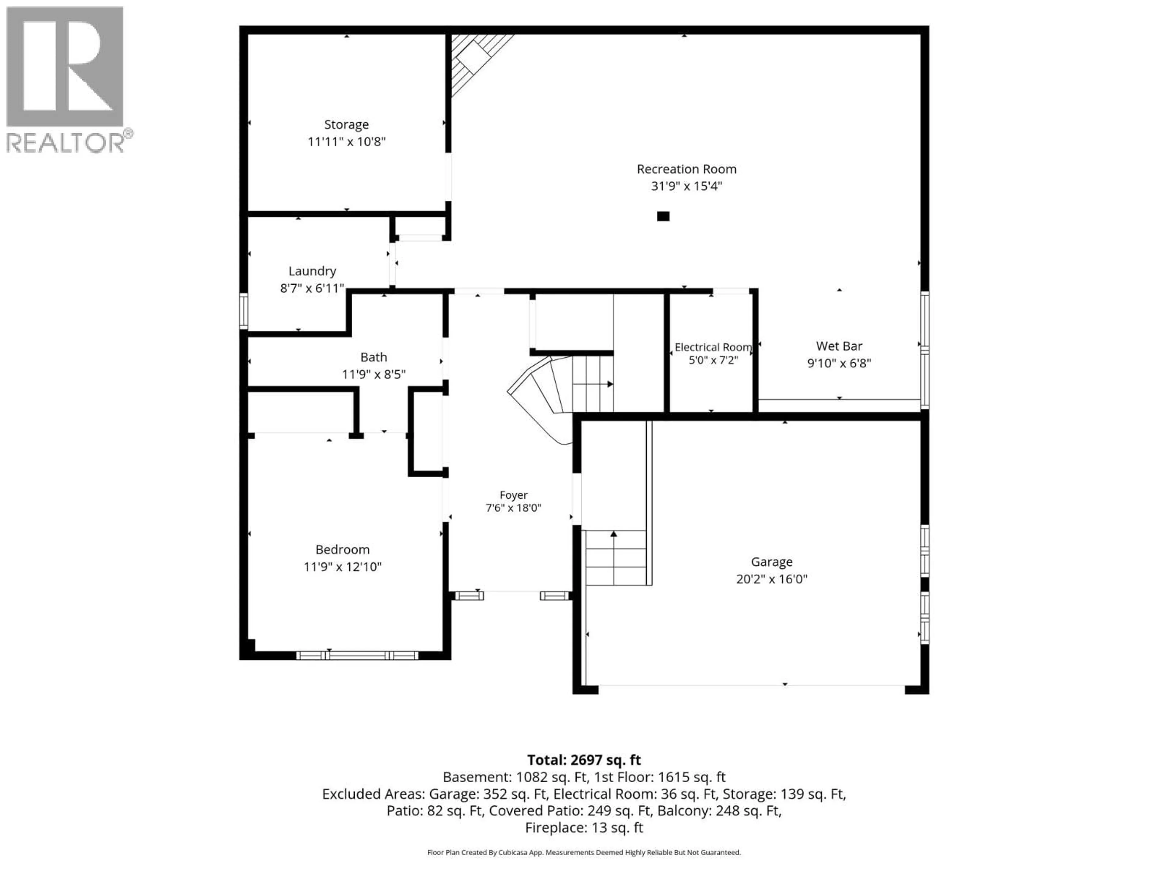 Floor plan for 1849 PINERIDGE DRIVE, Merritt British Columbia V1K1J5