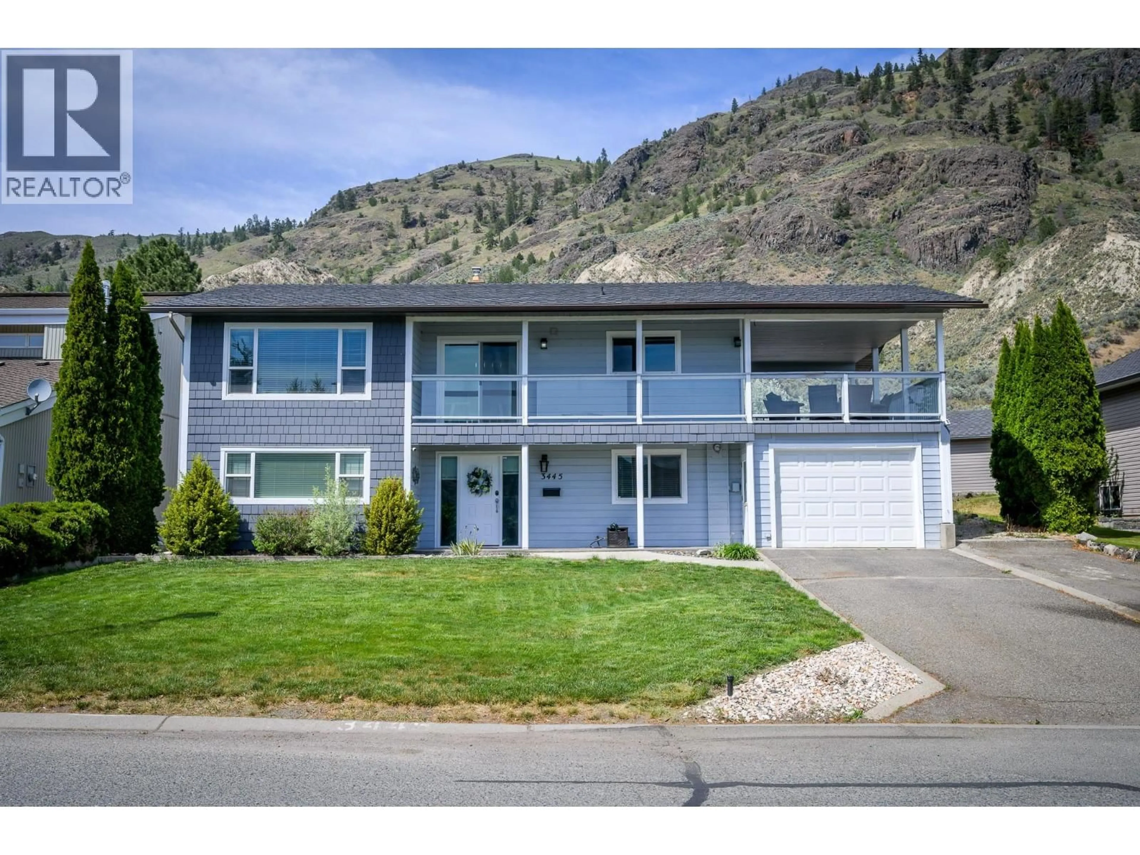 Home with vinyl exterior material, street for 3445 NAVATANEE DRIVE, Kamloops British Columbia V2H1S1