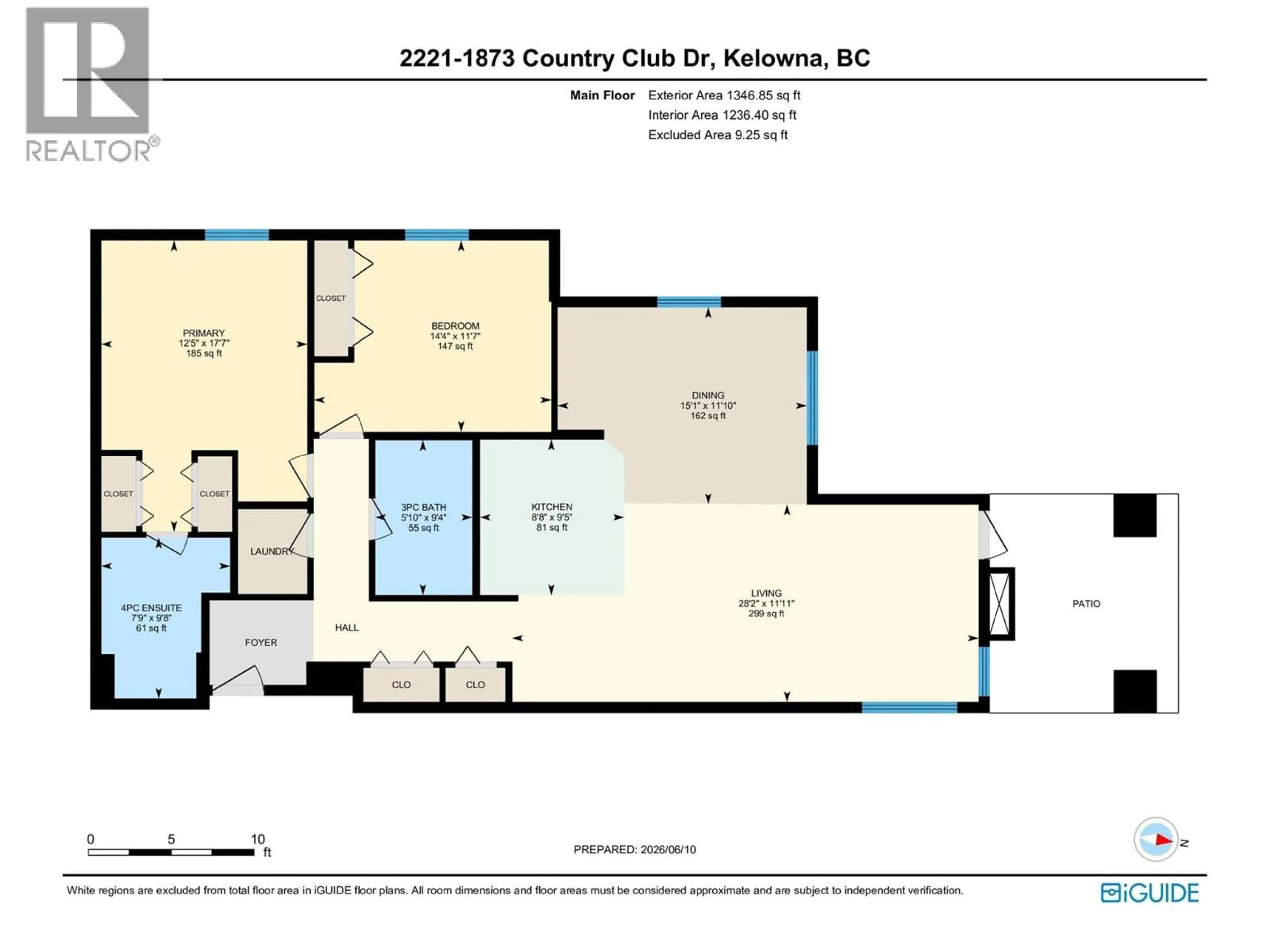 Floor plan for 2221 - 1873 COUNTRY CLUB DRIVE, Kelowna British Columbia V1V2W6