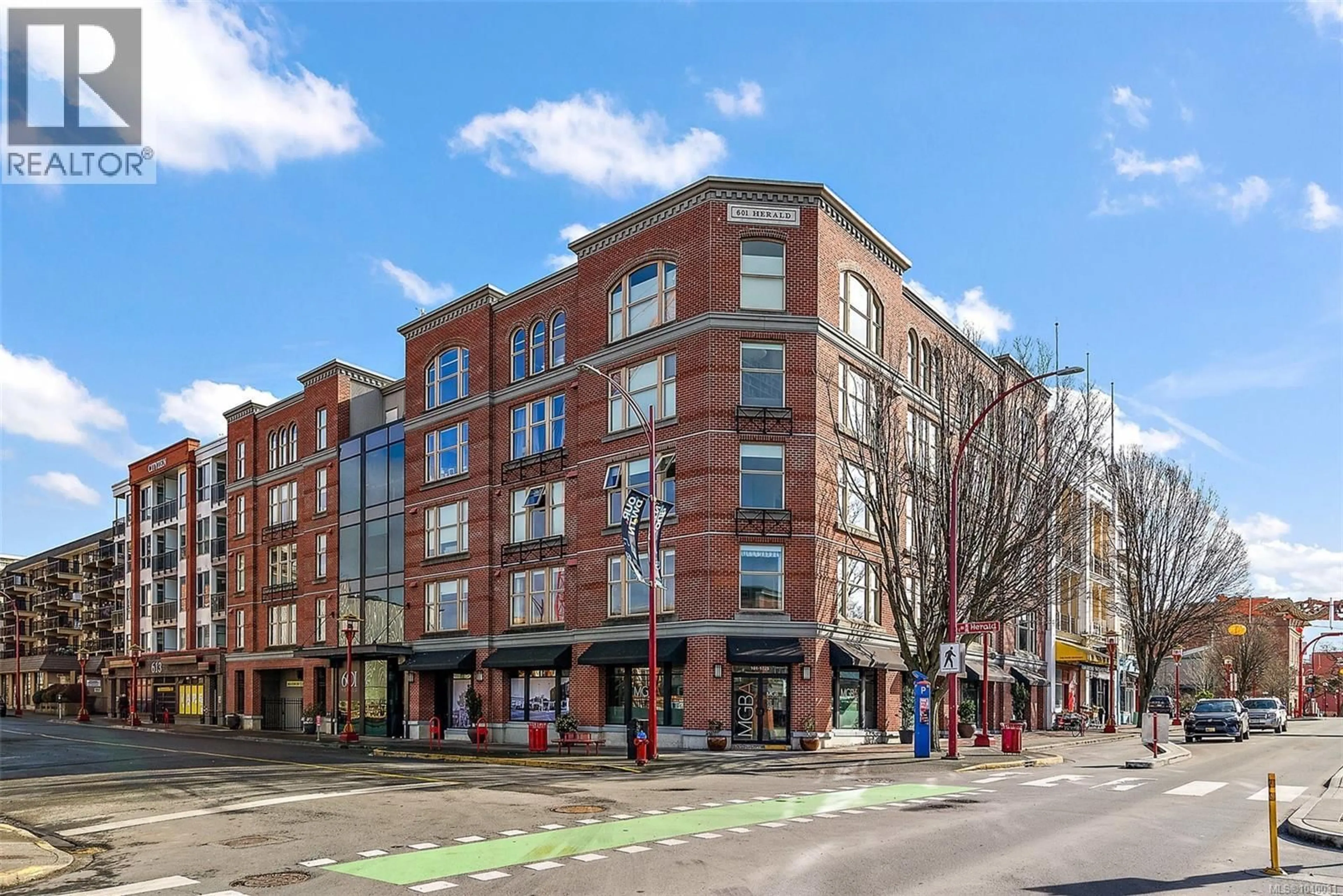 Home with brick exterior material, street for 201 - 601 HERALD STREET, Victoria British Columbia V8W1Z4
