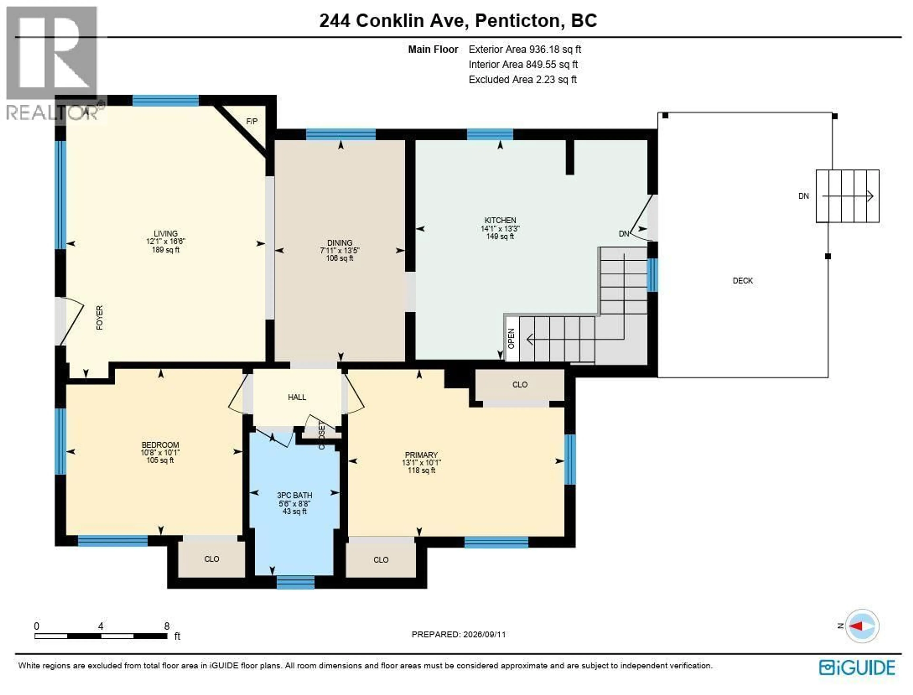 Floor plan for 244 CONKLIN AVENUE, Penticton British Columbia V2A2T2