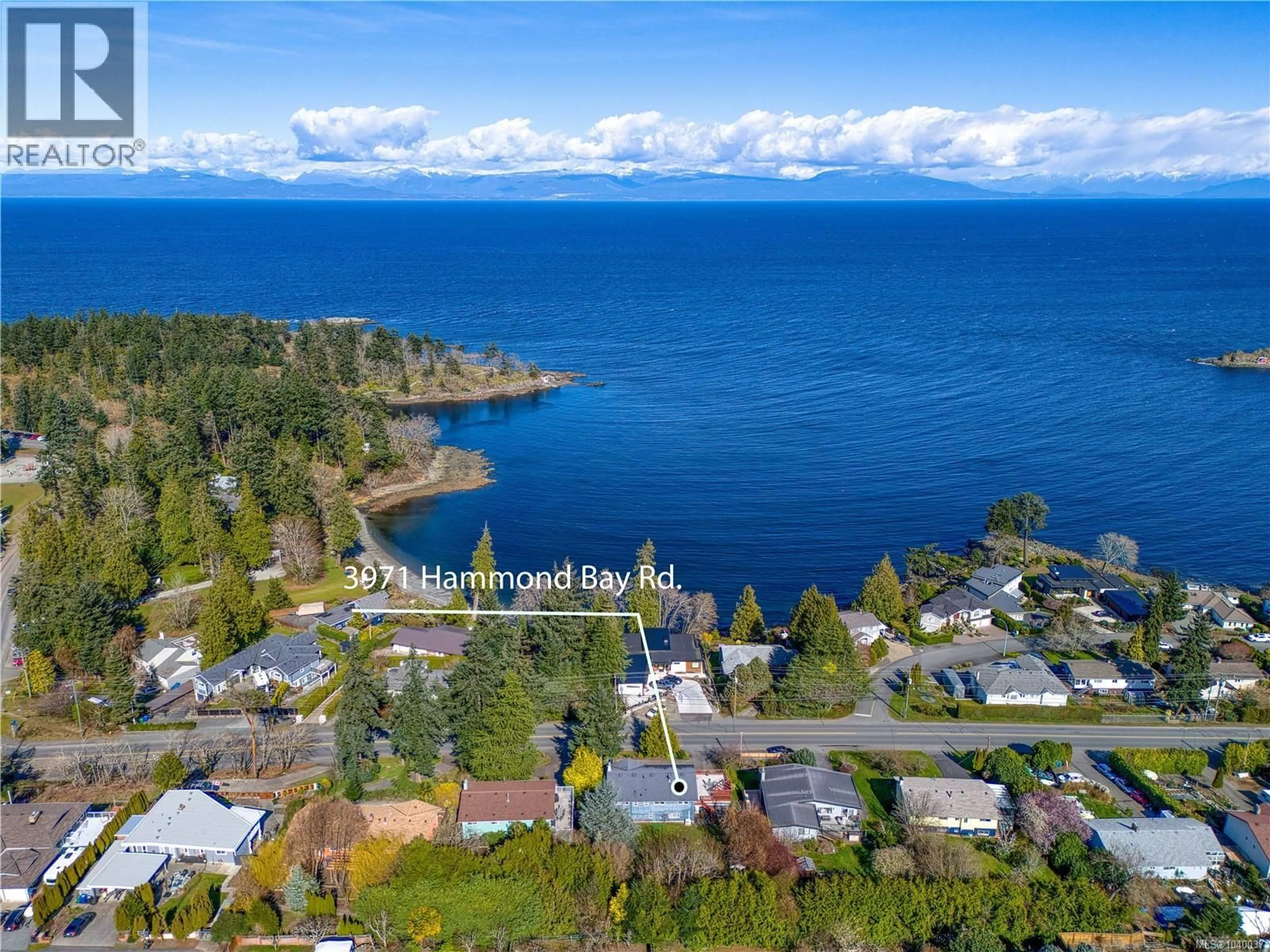 A pic from outside/outdoor area/front of a property/back of a property/a pic from drone, water/lake/river/ocean view for 3971 HAMMOND BAY ROAD, Nanaimo British Columbia V9T1G4