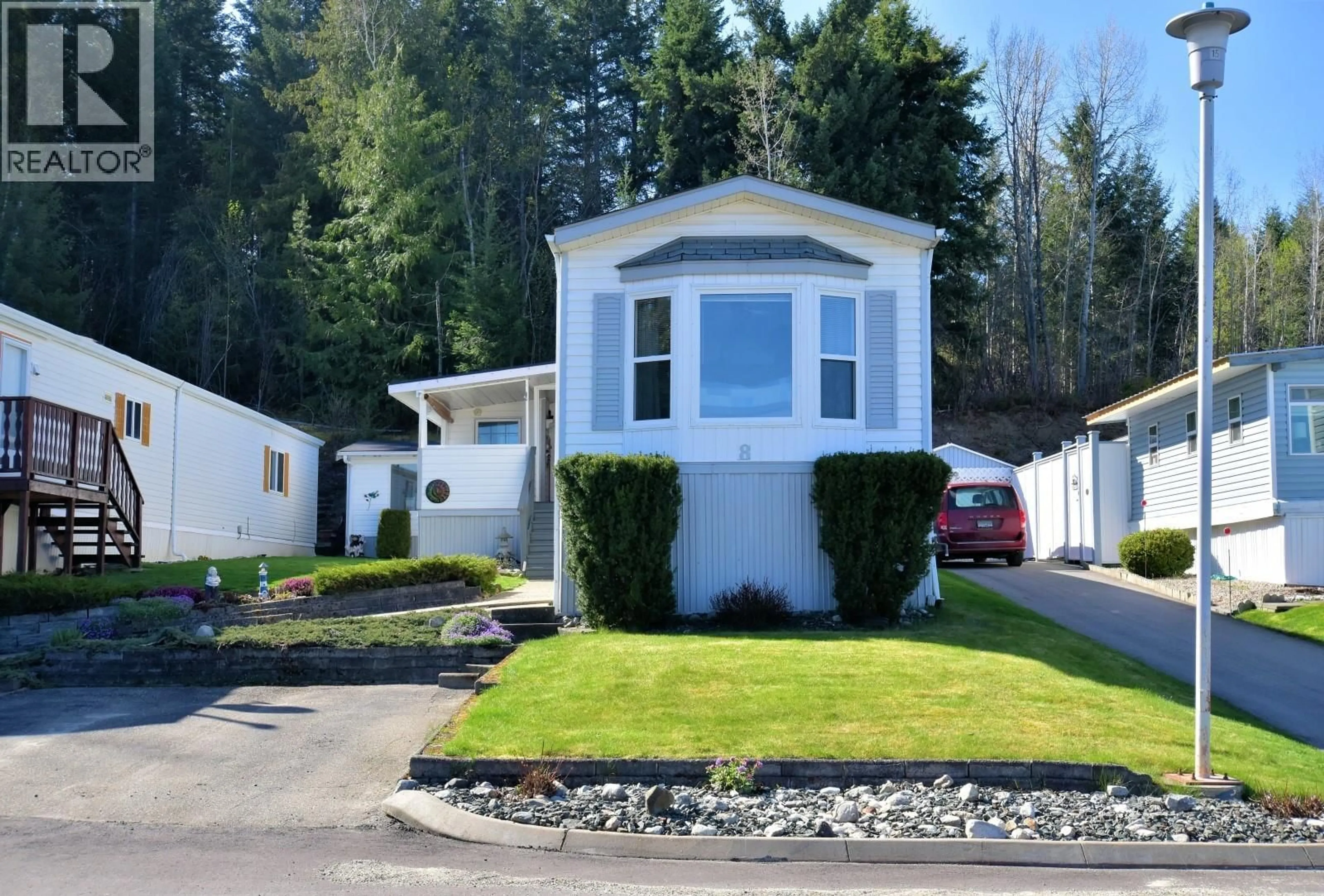 Home with vinyl exterior material, street for 8 - 1420 TRANS CANADA HIGHWAY, Sorrento British Columbia V0E2W0