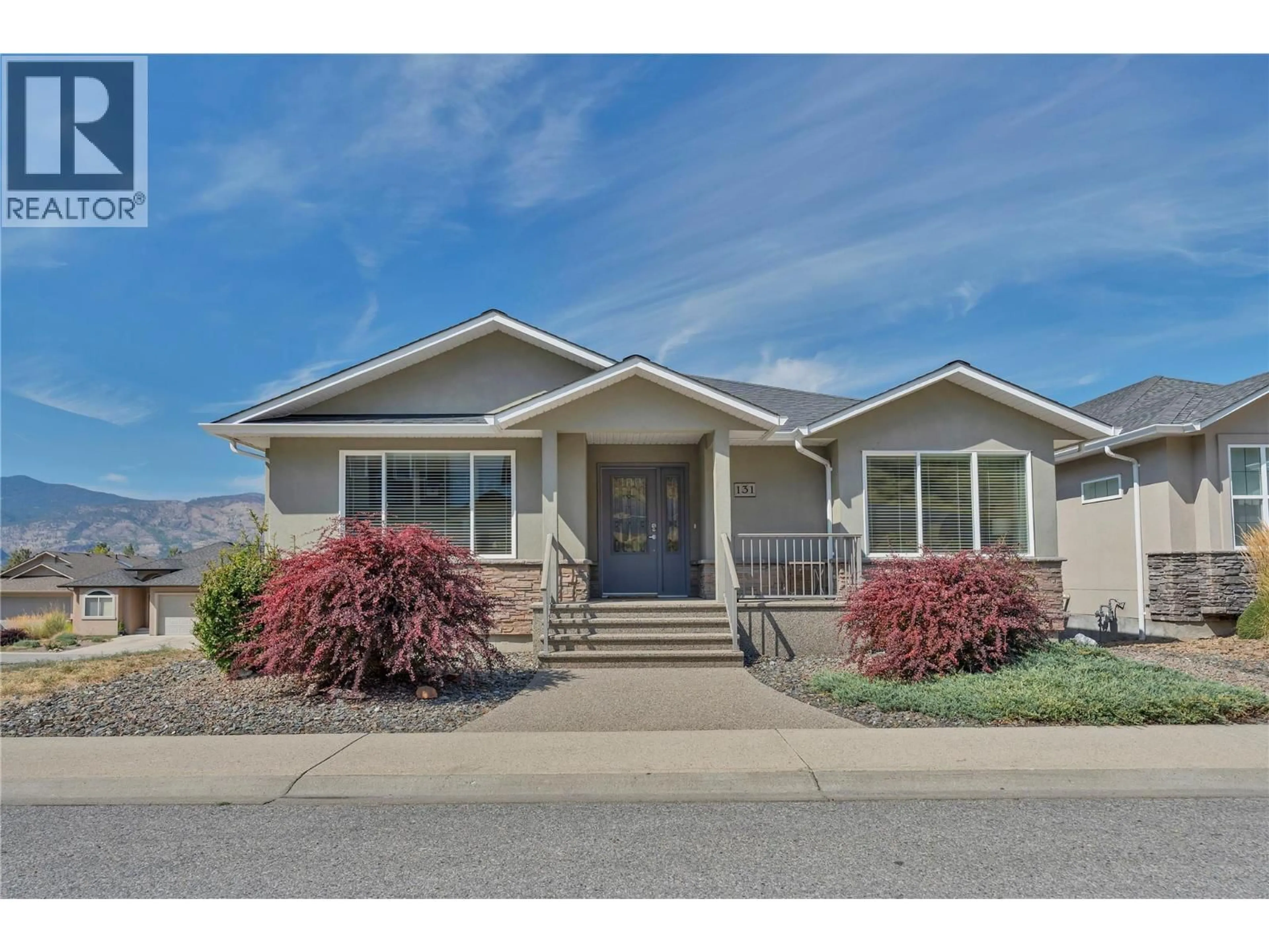 Home with vinyl exterior material, street for 131 - 695 PINEVIEW ROAD, Penticton British Columbia V2A7S8