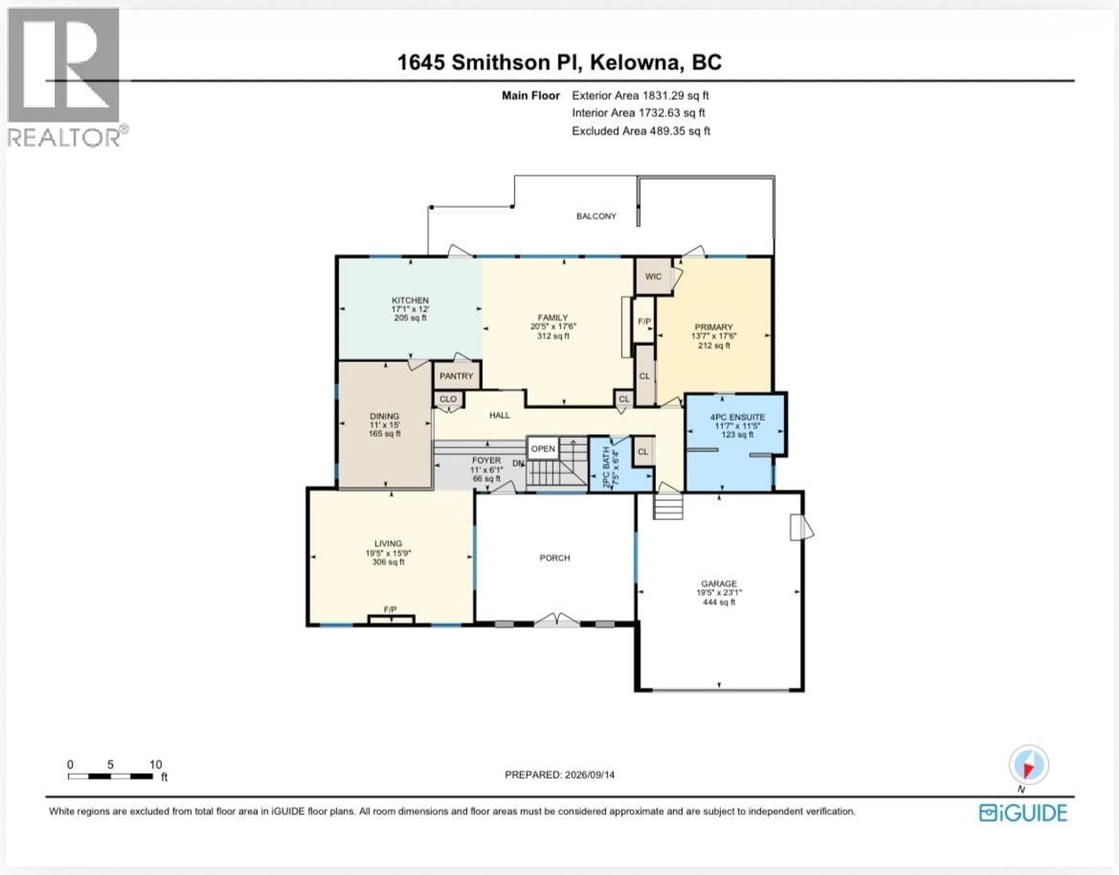 Floor plan for 1645 SMITHSON PLACE, Kelowna British Columbia V1Y8N5