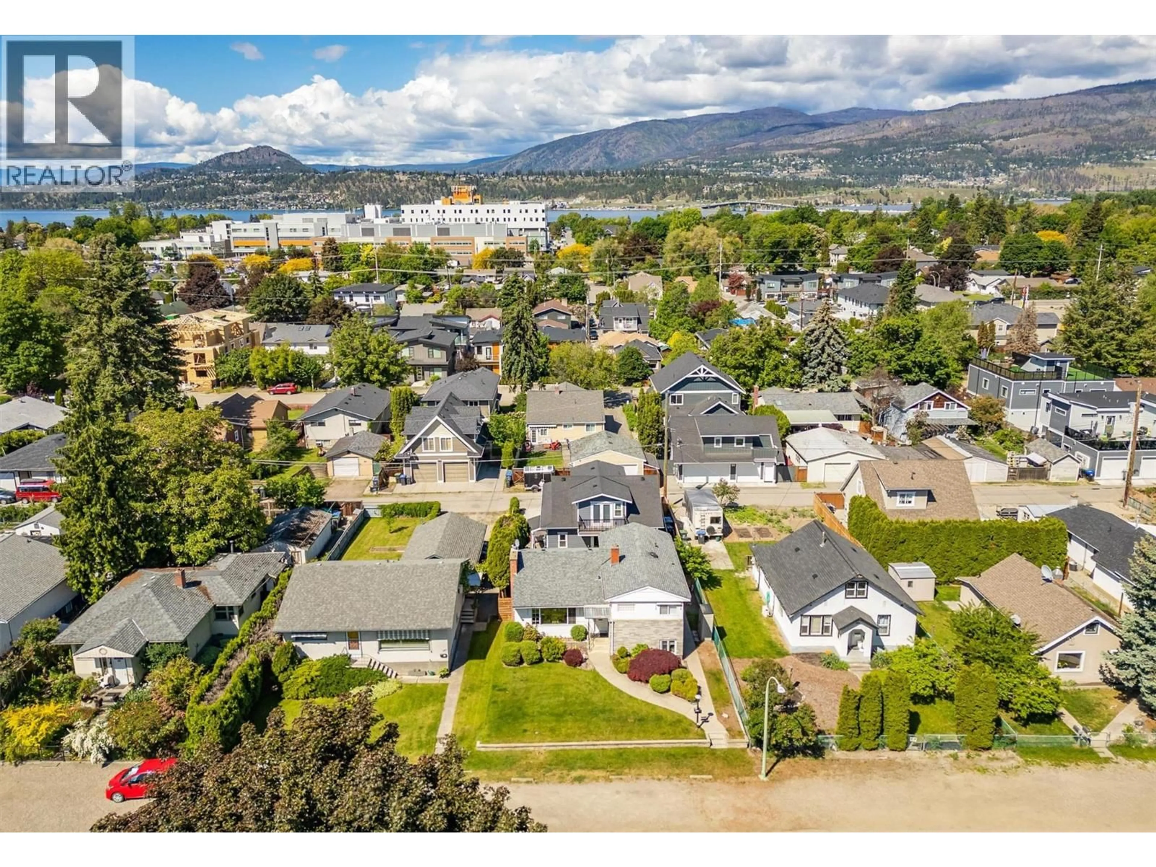 A pic from outside/outdoor area/front of a property/back of a property/a pic from drone, mountain view for 2202 ABERDEEN STREET, Kelowna British Columbia V1Y2T4