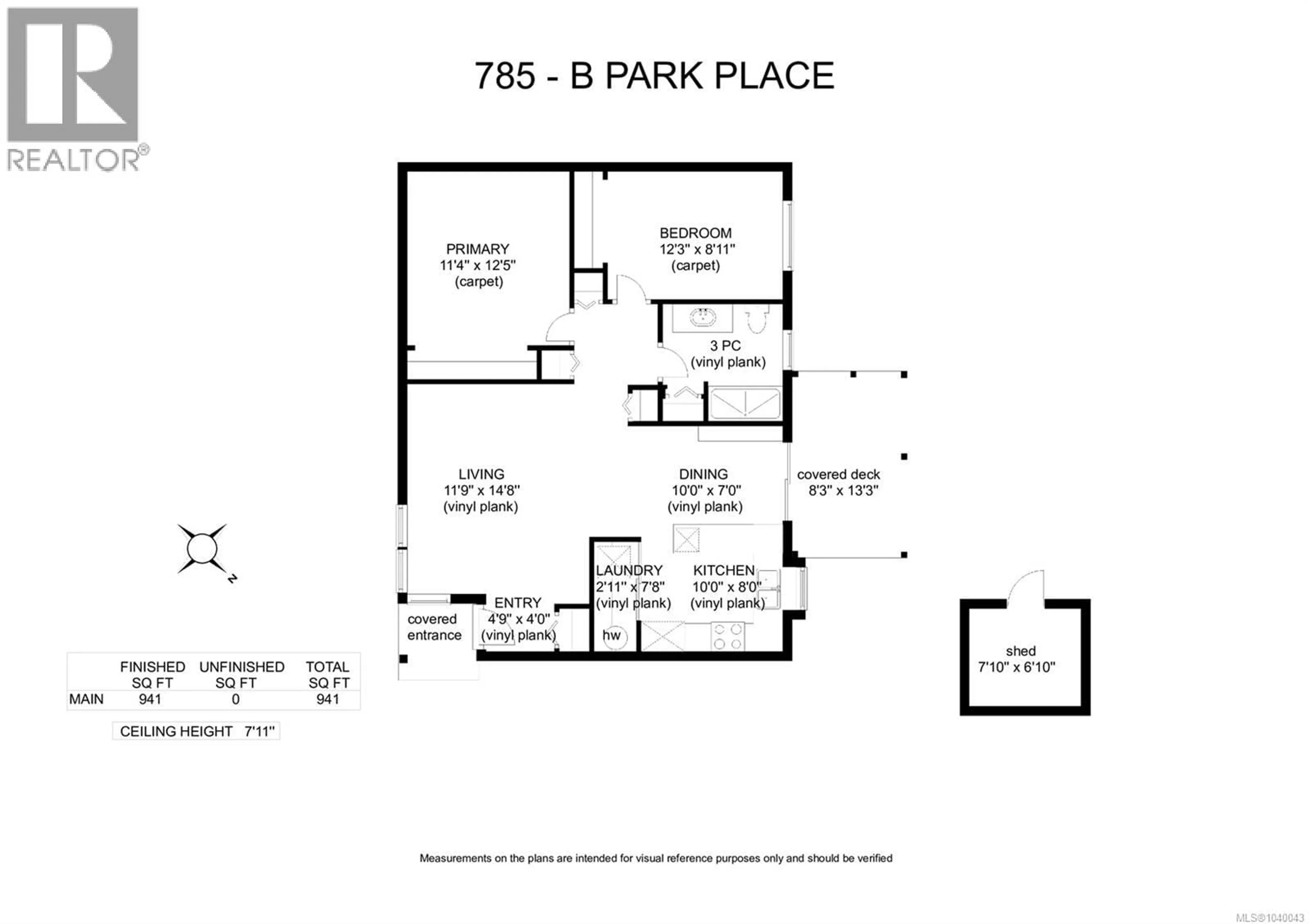 Floor plan for B - 785 PARK PLACE, Courtenay British Columbia V9N8N1