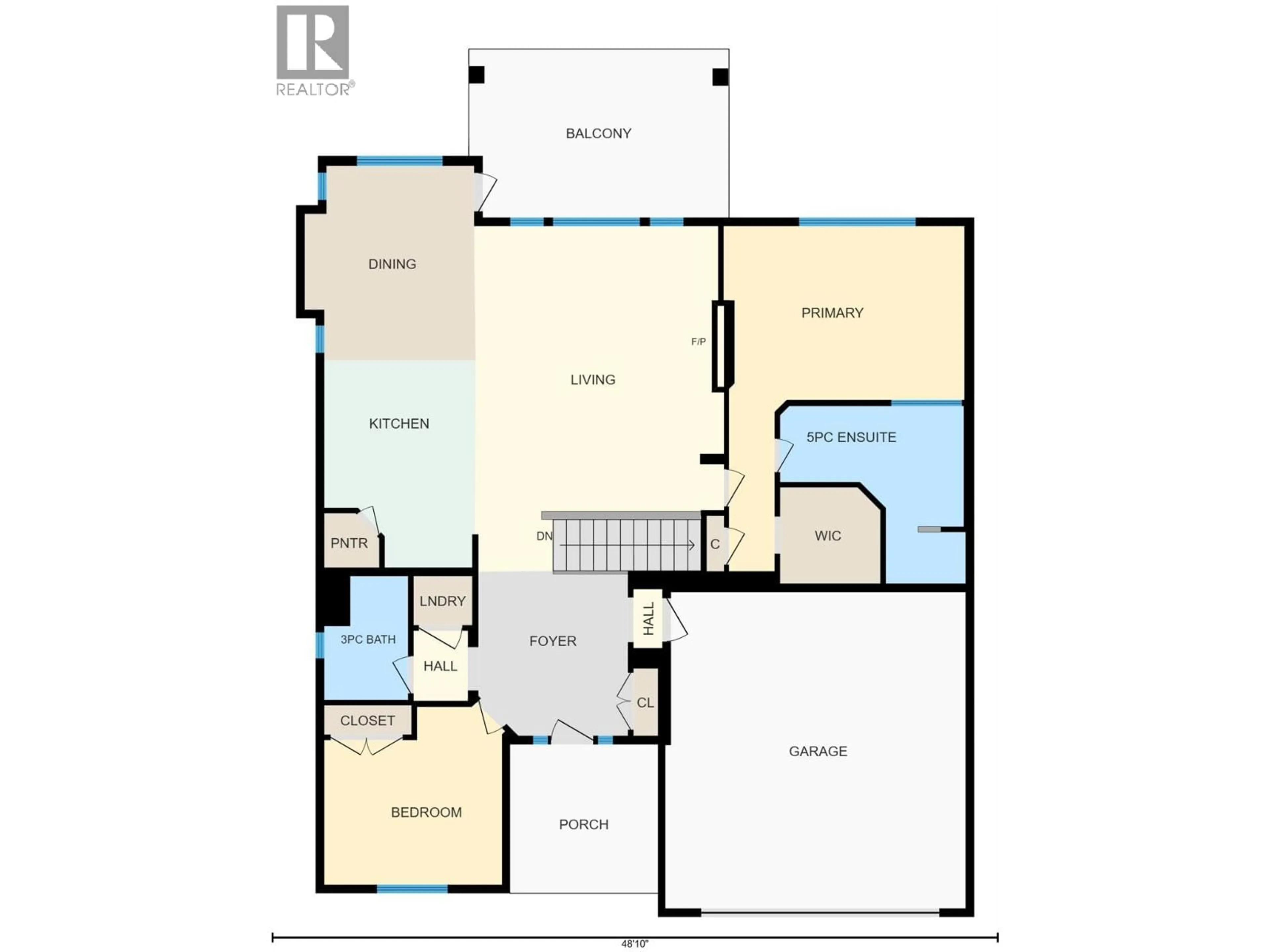 Floor plan for 341 - 663 DENALI COURT, Kelowna British Columbia V1V2R4