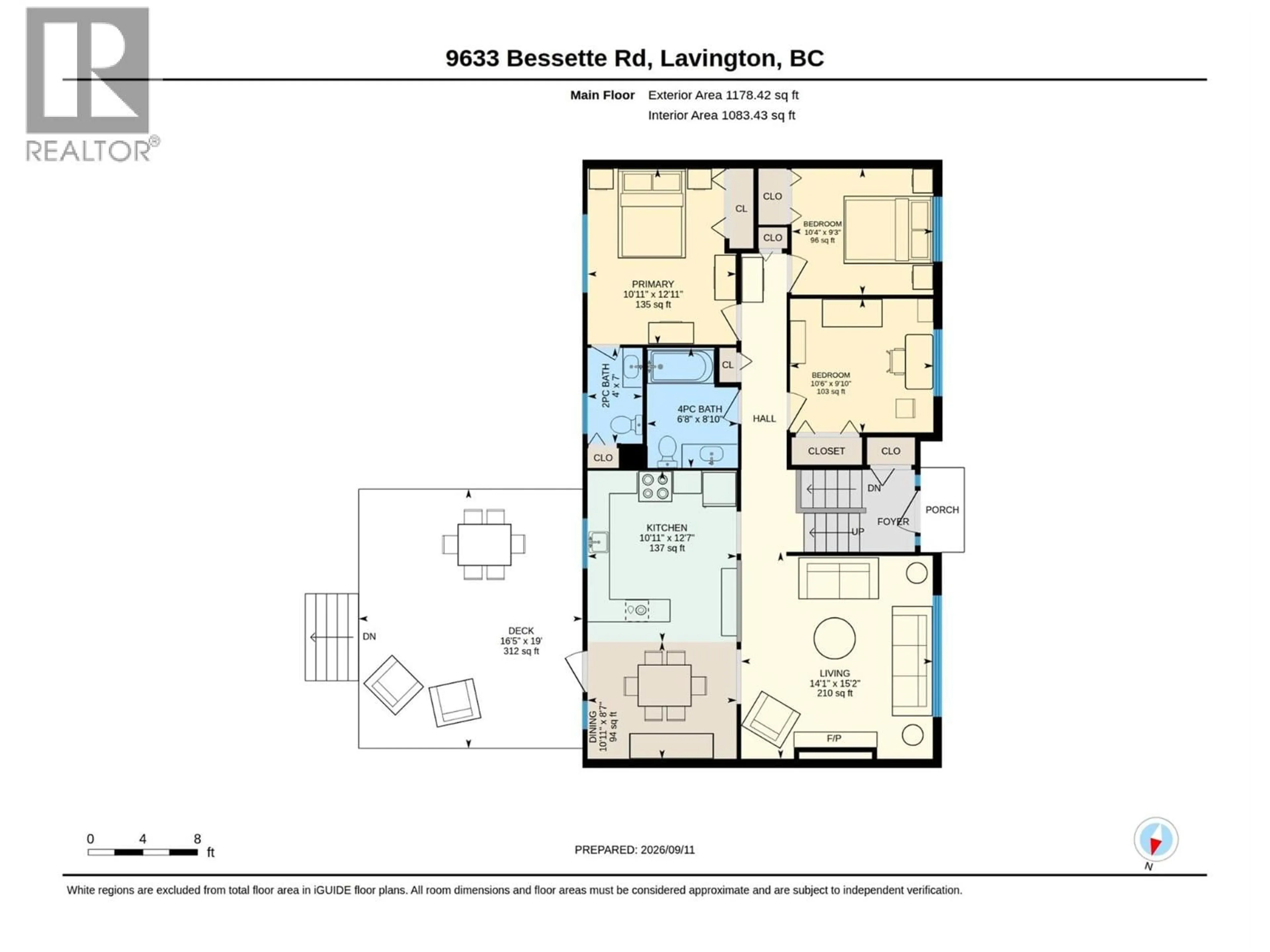 Floor plan for 9633 BESSETTE ROAD, Coldstream British Columbia V1B3G8