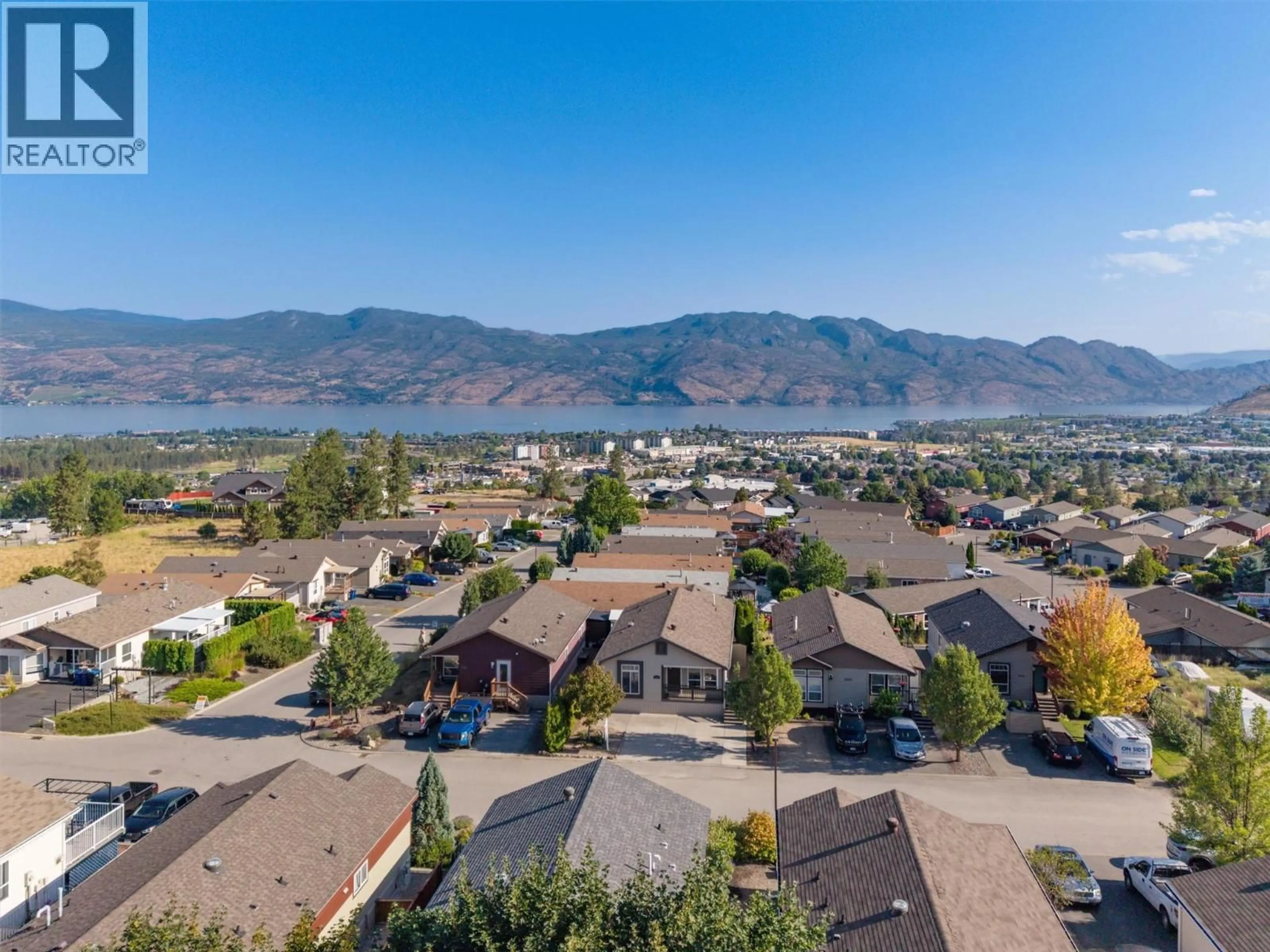 A pic from outside/outdoor area/front of a property/back of a property/a pic from drone, mountain view for 1304 - 2440 OLD OKANAGAN HIGHWAY, West Kelowna British Columbia V4T3A2