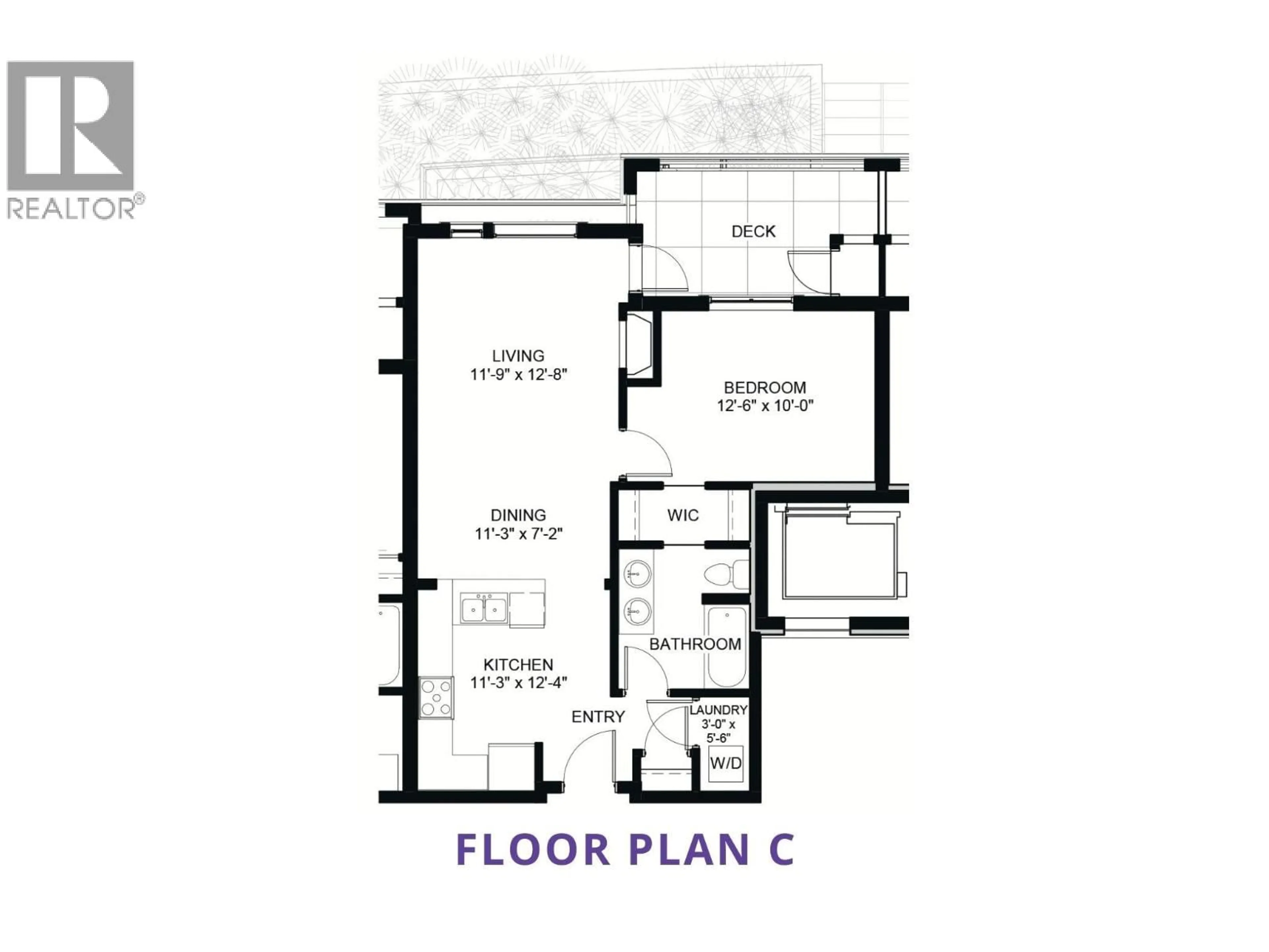Floor plan for 208 - 2171 VAN HORNE DRIVE, Kamloops British Columbia V1S0E2