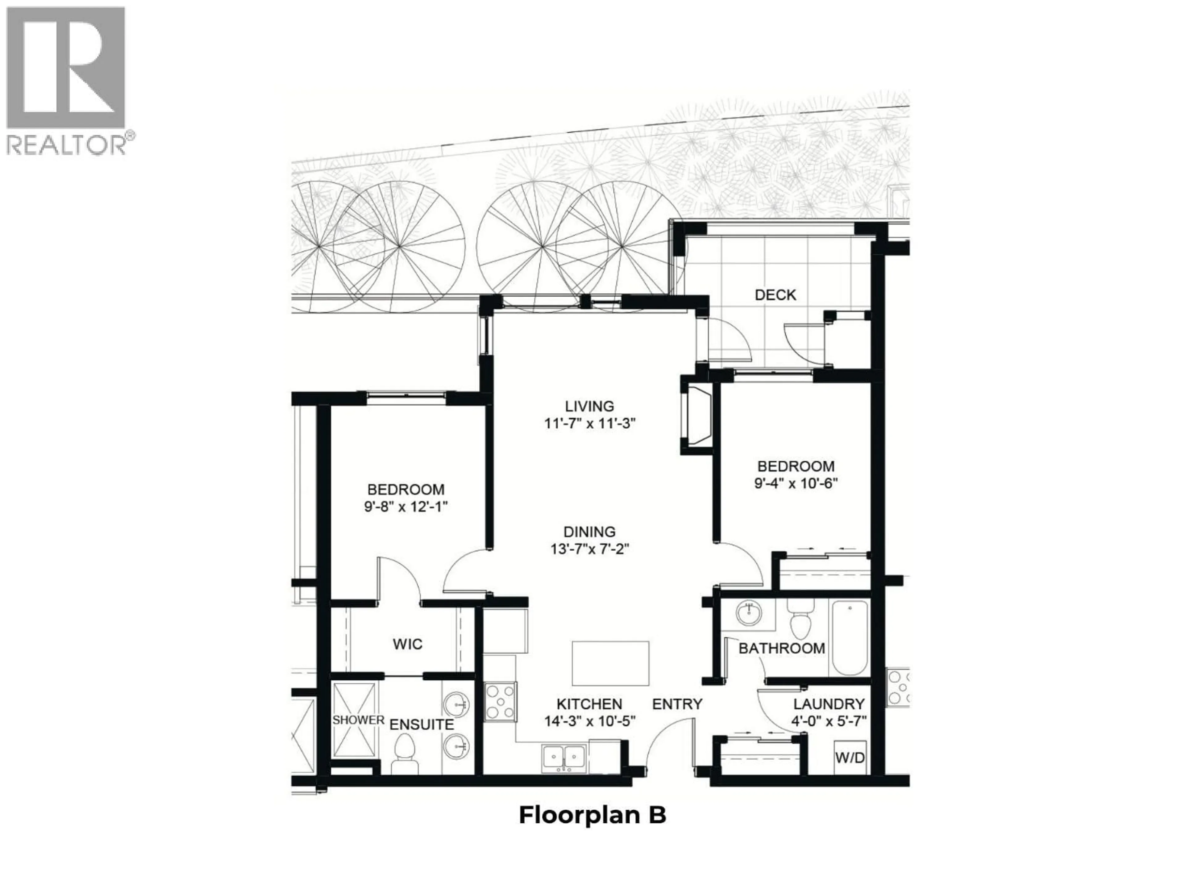 Floor plan for 207 - 2171 VAN HORNE DRIVE, Kamloops British Columbia V1S0E2