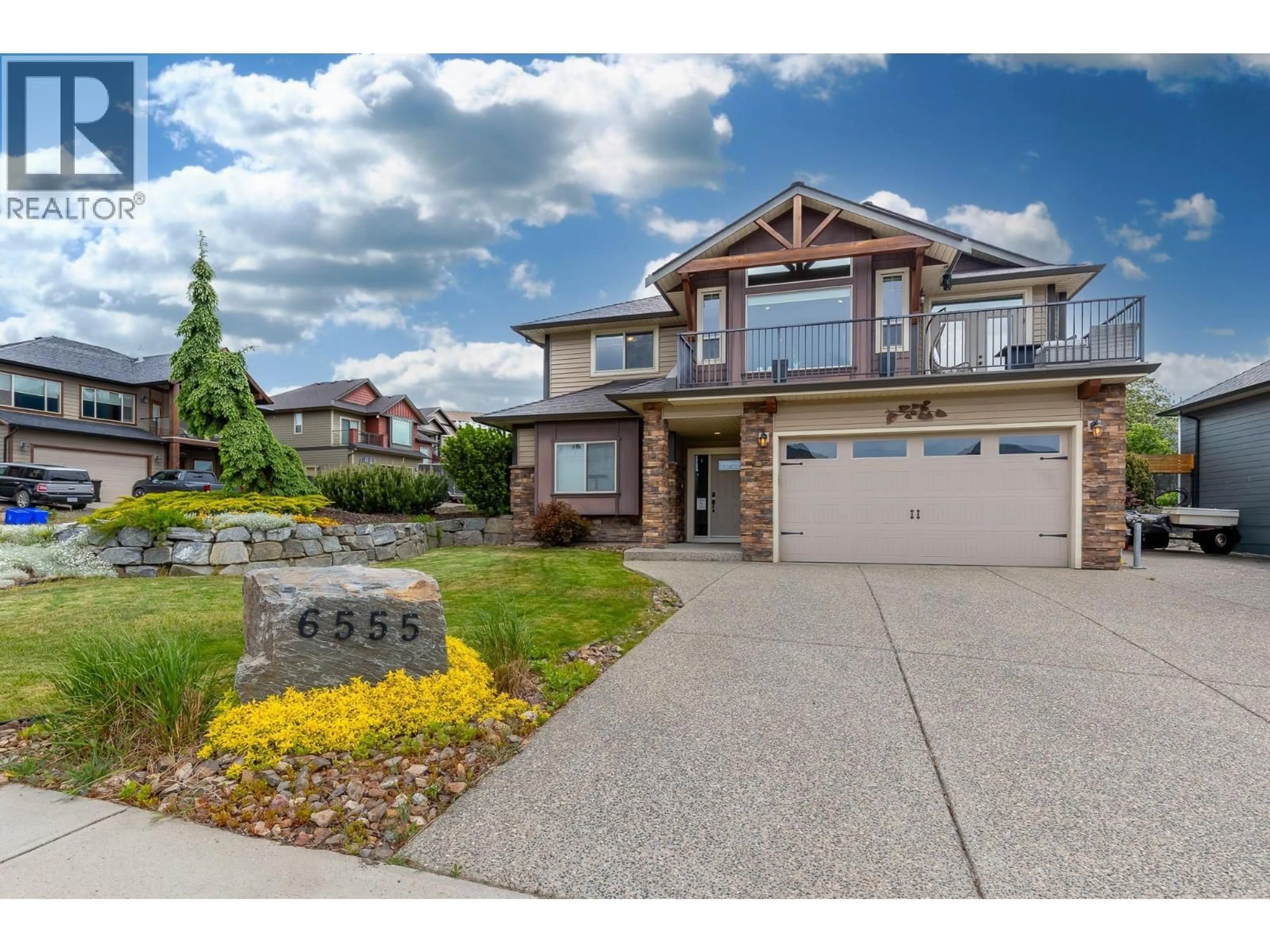 Home with brick exterior material, street for 6555 BLACKCOMB PLACE, Vernon British Columbia