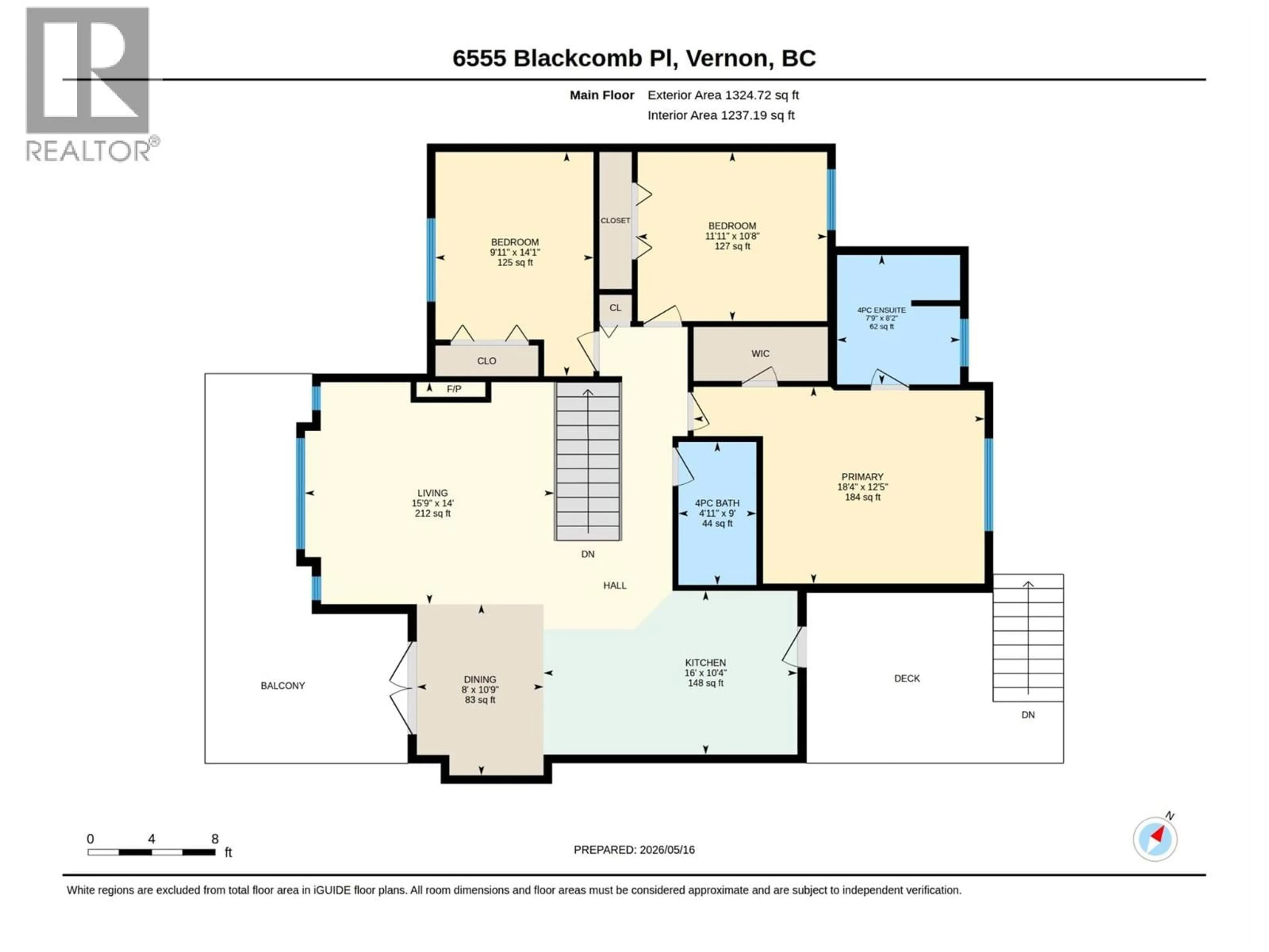 Floor plan for 6555 BLACKCOMB PLACE, Vernon British Columbia