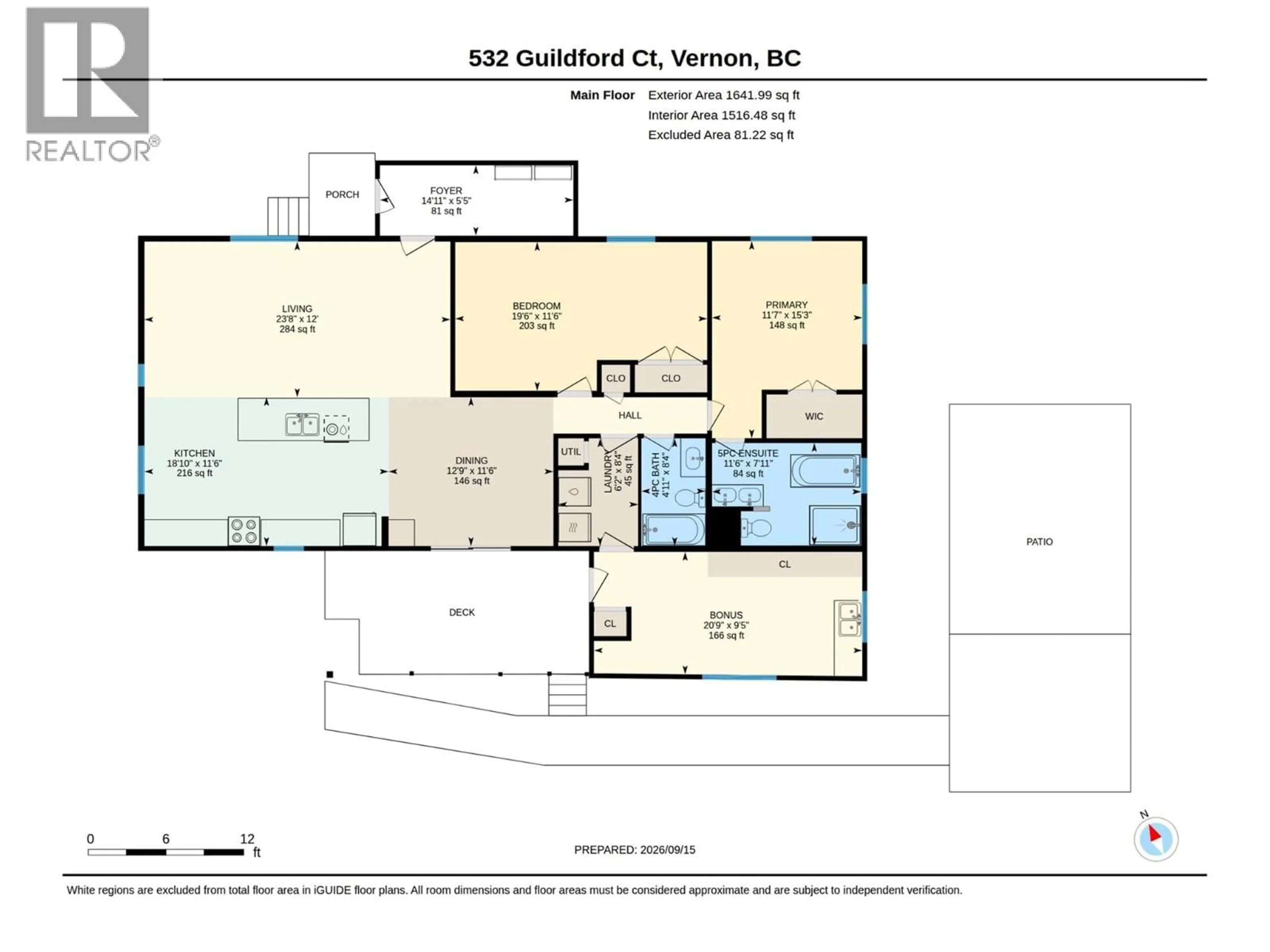 Floor plan for 532 GUILDFORD COURT, Coldstream British Columbia V1B2E3