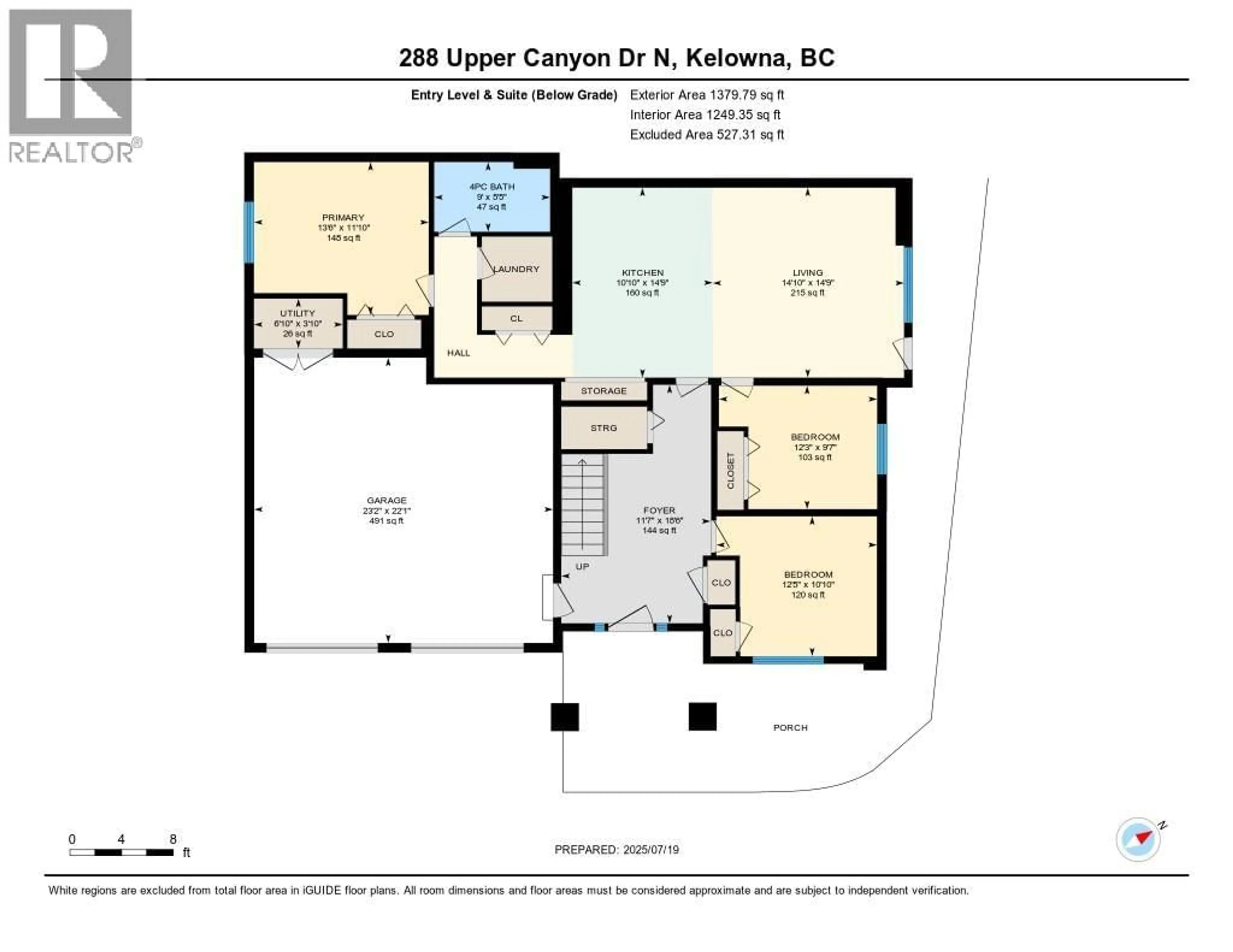 Floor plan for 288 UPPER CANYON DRIVE NORTH, Kelowna British Columbia V1V3C7