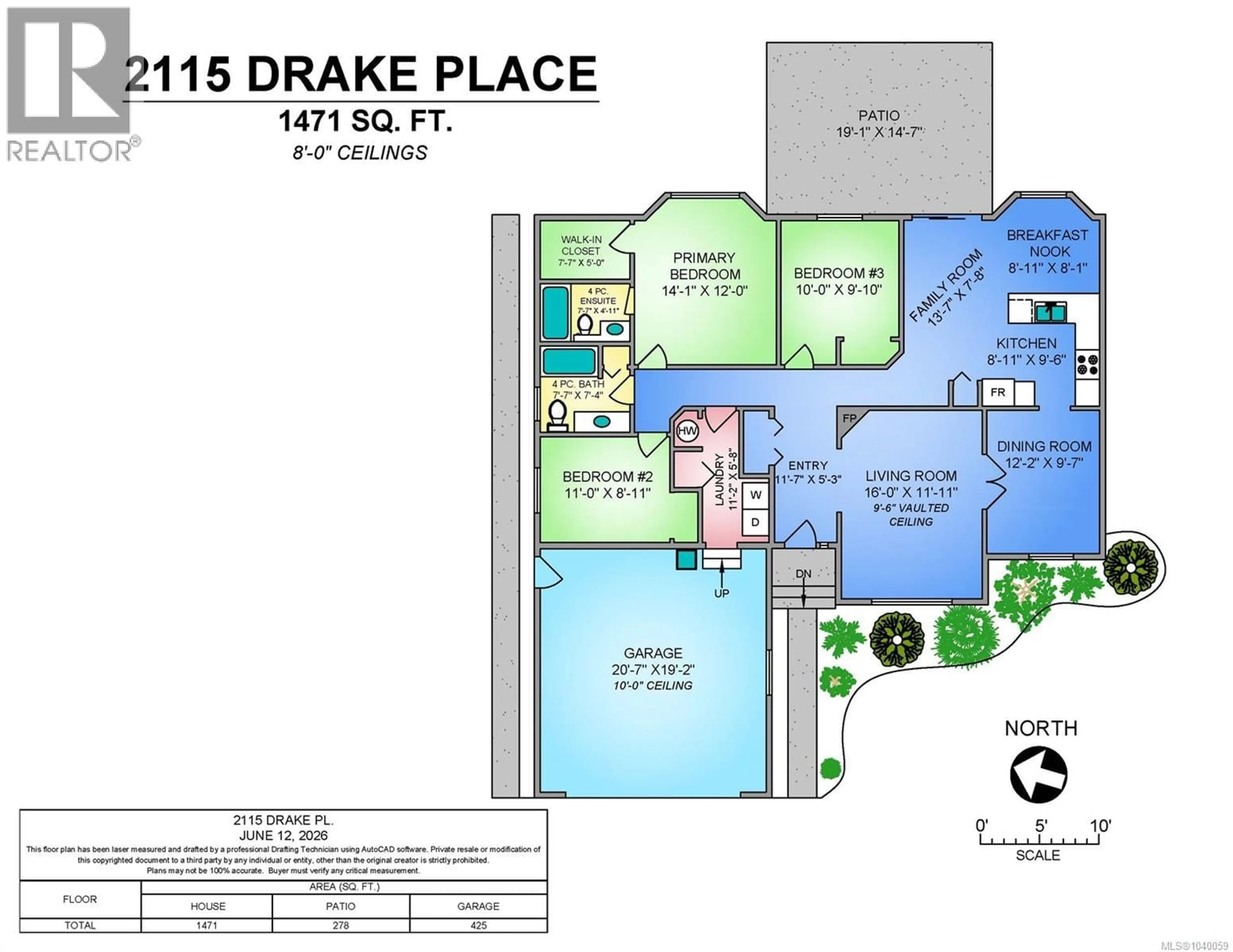 Floor plan for 2115 DRAKE PLACE, Courtenay British Columbia V9N8Y8