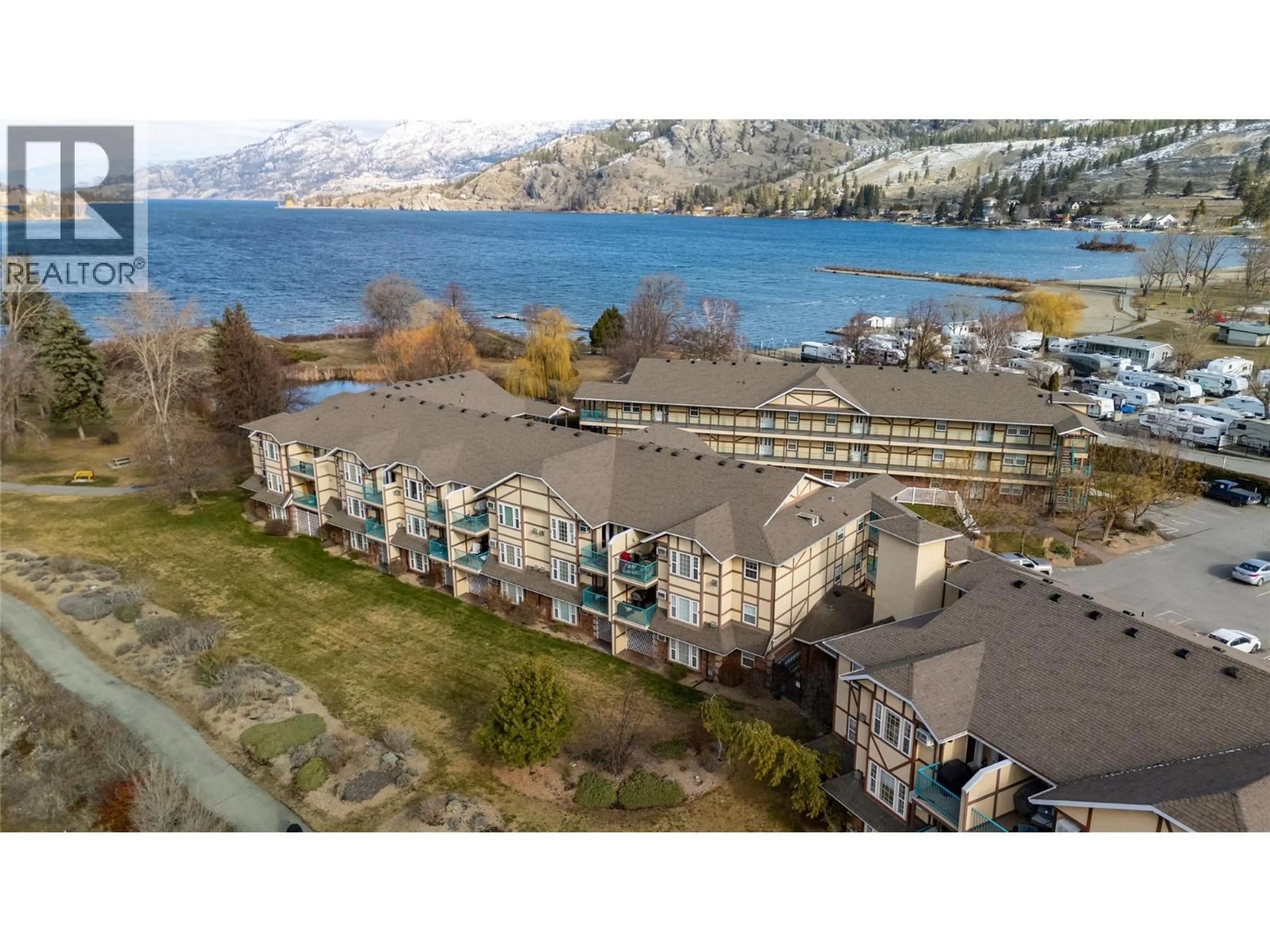 A pic from outside/outdoor area/front of a property/back of a property/a pic from drone, water/lake/river/ocean view for 15 - 750 RAILWAY LANE, Okanagan Falls British Columbia V0H1R4