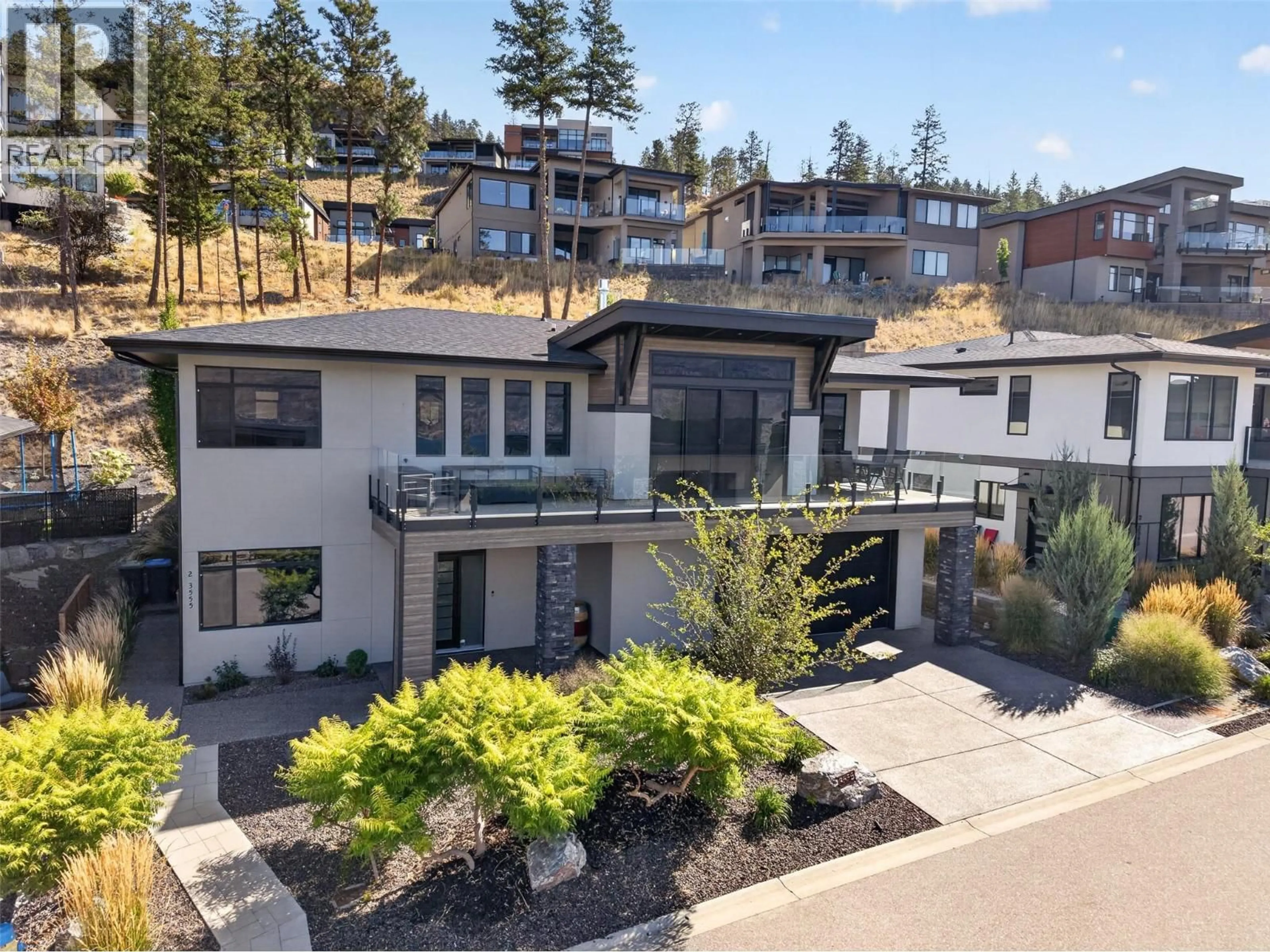 A pic from outside/outdoor area/front of a property/back of a property/a pic from drone, unknown for 3555 BOXWOOD ROAD, Kelowna British Columbia V1V3G2