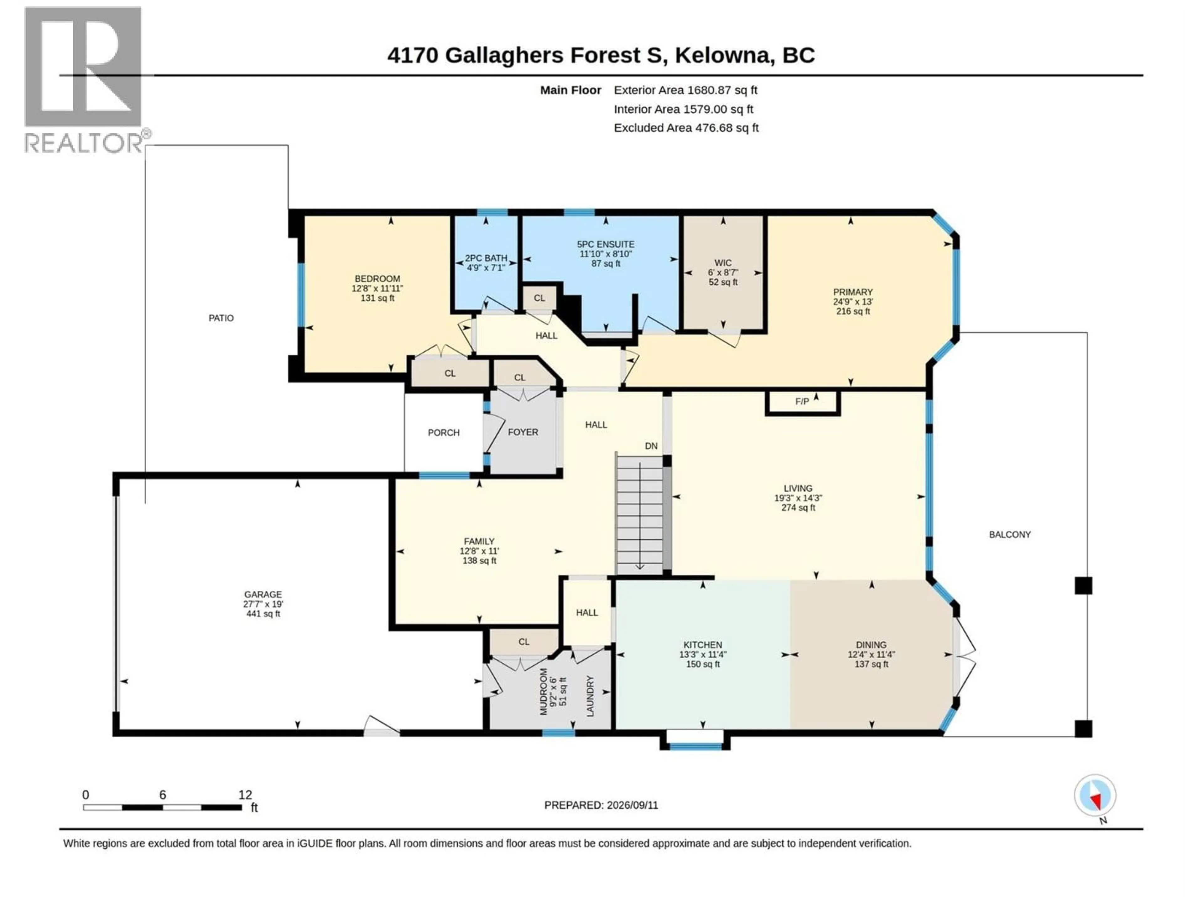 Floor plan for 4170 GALLAGHERS FOREST SOUTH CRESCENT, Kelowna British Columbia V1W5E4