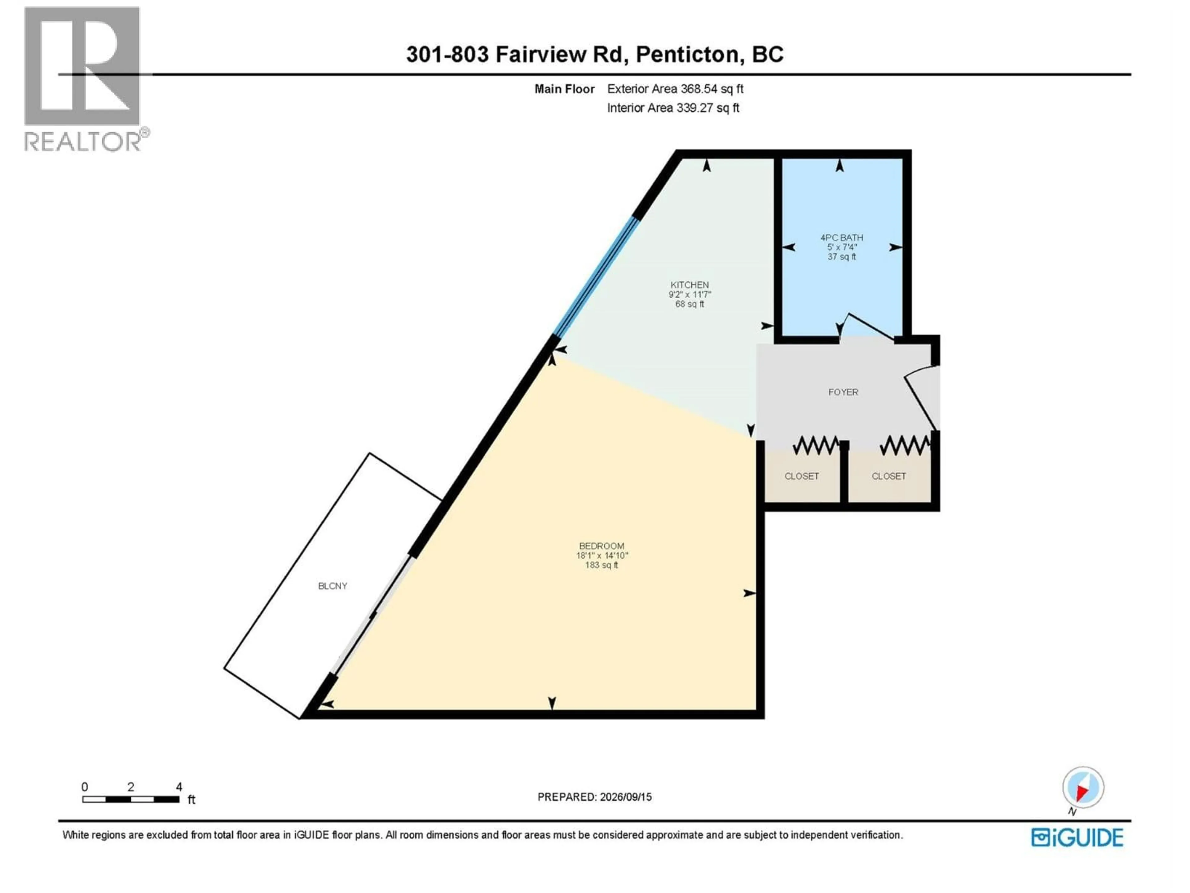 Floor plan for 301 - 803 FAIRVIEW ROAD, Penticton British Columbia V2A5Y7