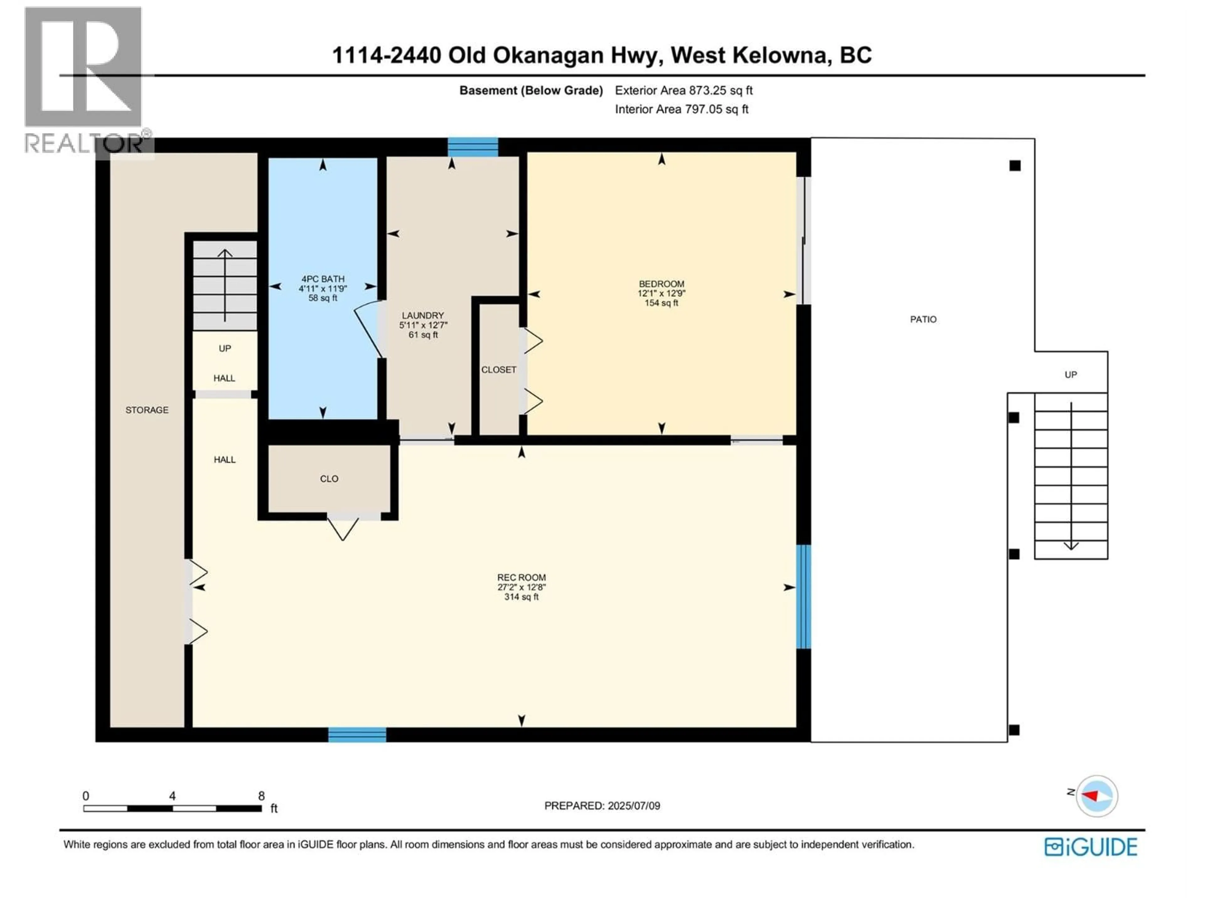 Floor plan for 1114 - 2440 OLD OKANAGAN HIGHWAY, West Kelowna British Columbia V4T1X6