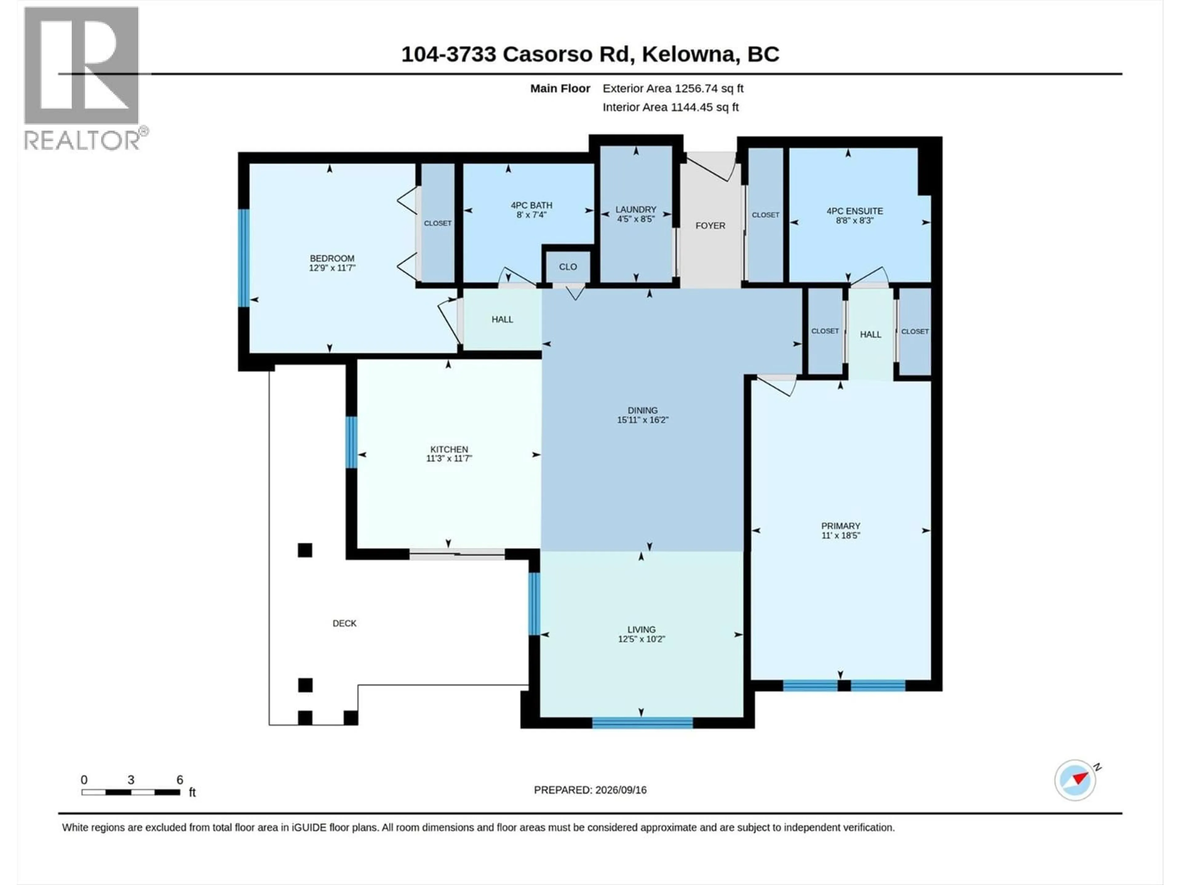 Floor plan for 104 - 3733 CASORSO ROAD, Kelowna British Columbia V1W5E3