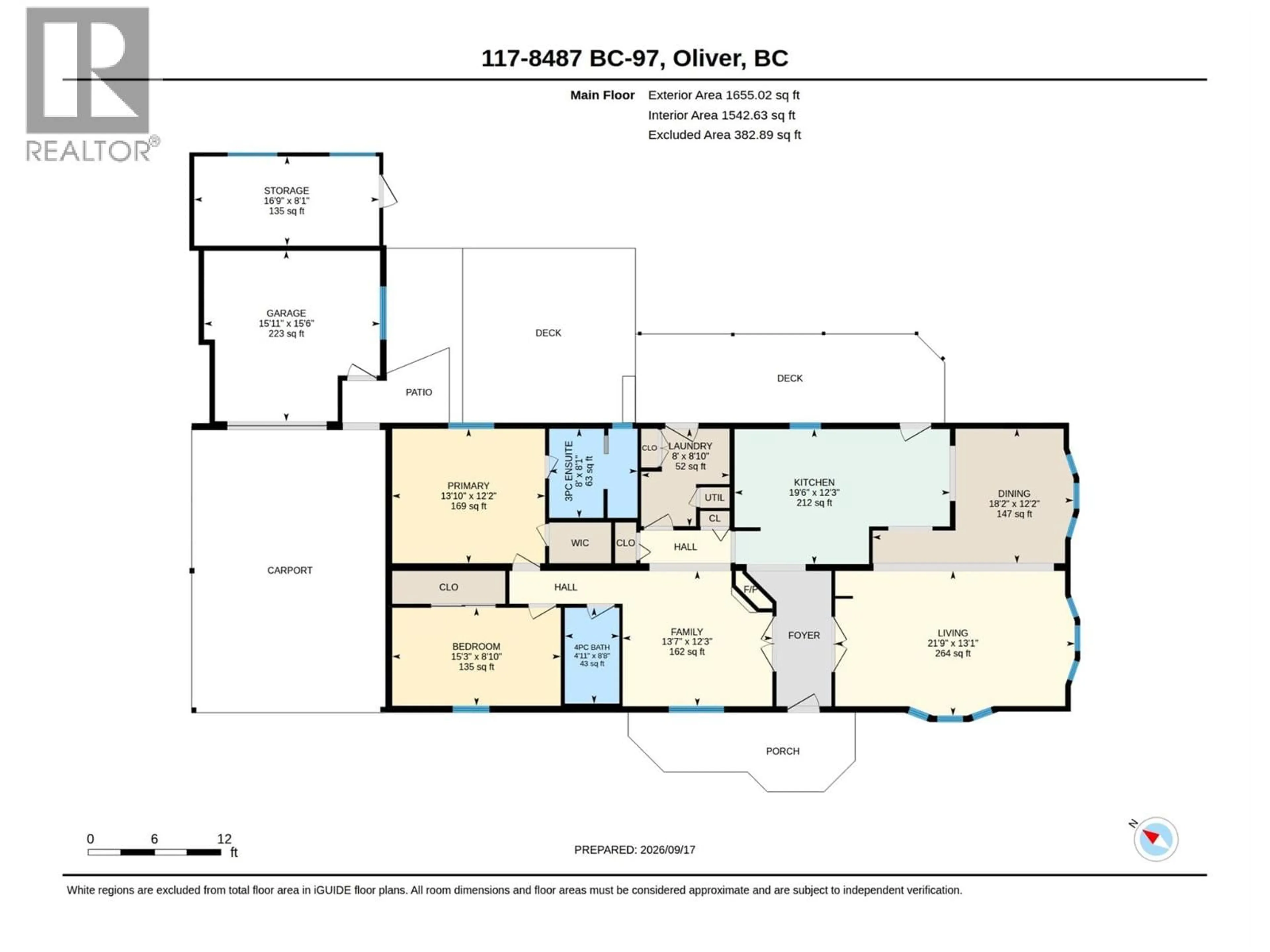 Floor plan for 117 - 8487 97 HIGHWAY, Oliver British Columbia V0H1T2