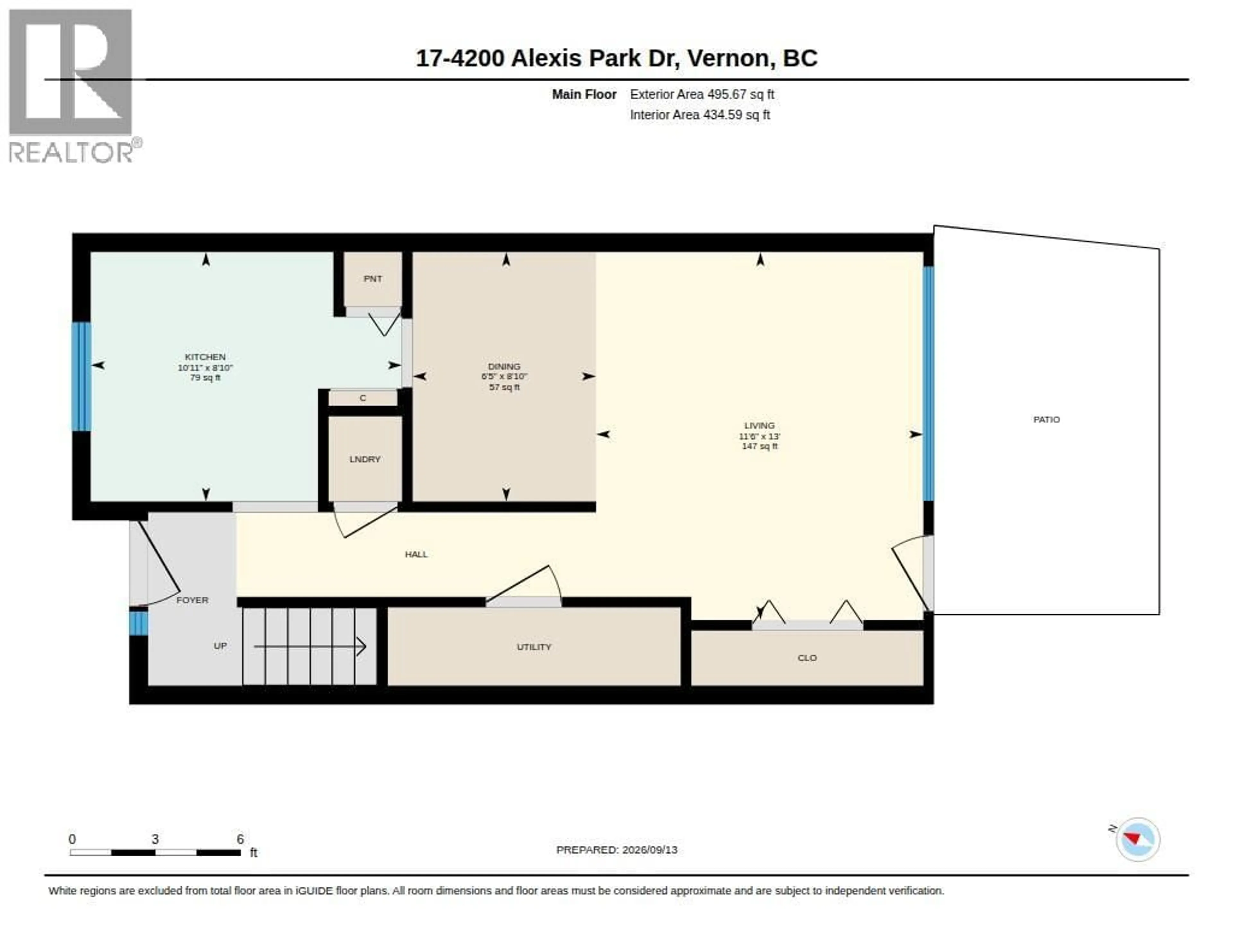 Floor plan for 17 - 4200 ALEXIS PARK DRIVE, Vernon British Columbia V1T6H3