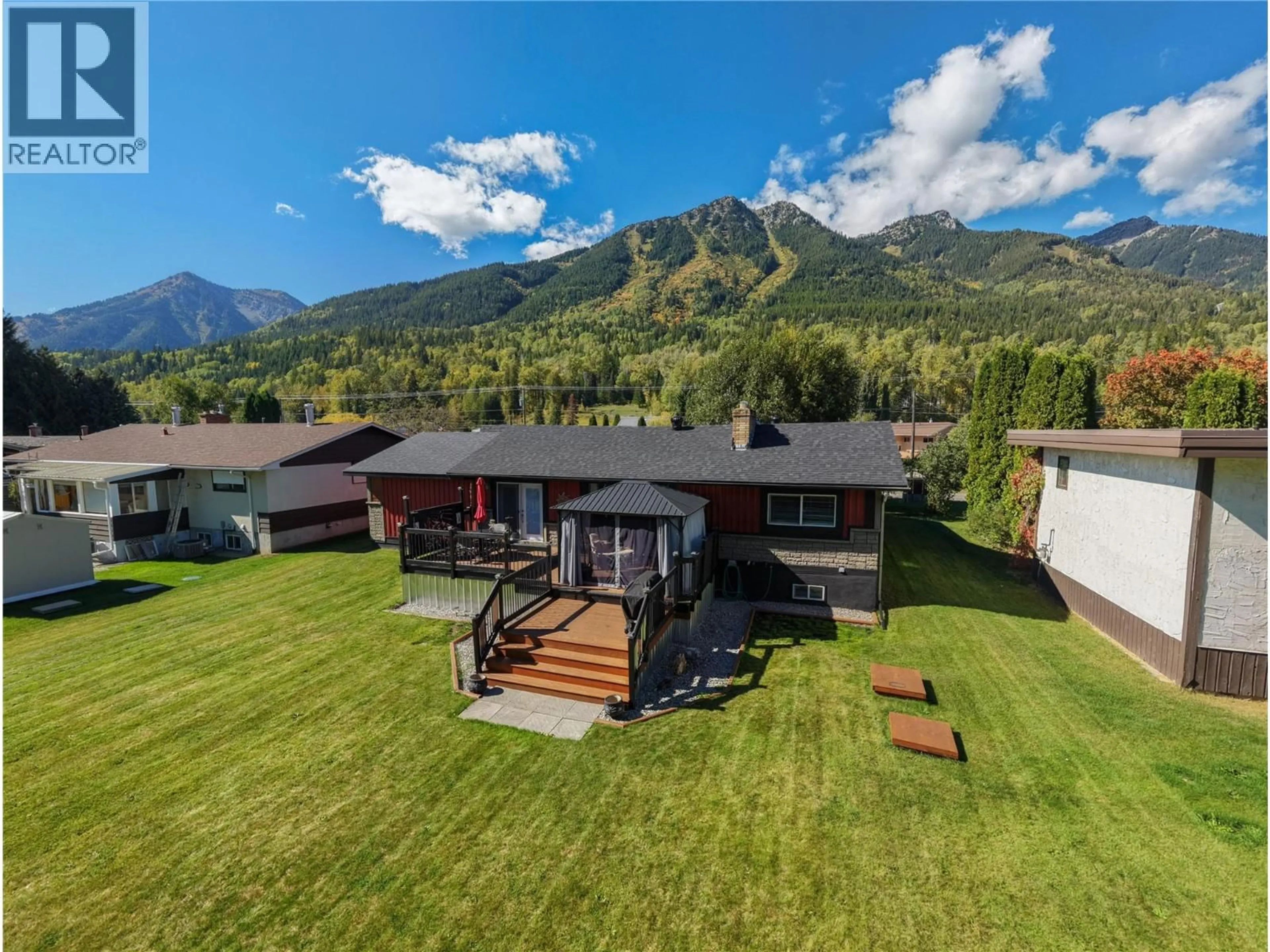 A pic from outside/outdoor area/front of a property/back of a property/a pic from drone, mountain view for 1706 MCKENZIE ROAD, Fernie British Columbia V0B1M5