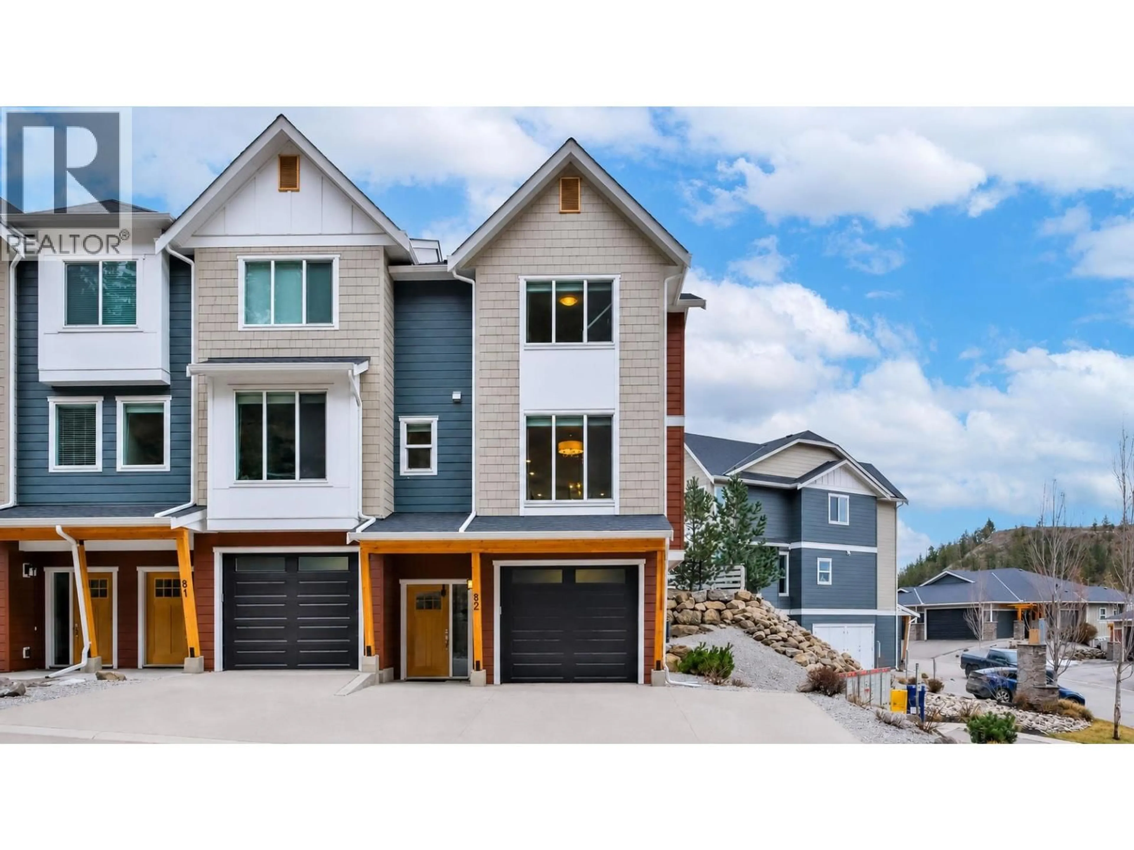 Home with vinyl exterior material, street for 82 - 2490 TUSCANY DRIVE, West Kelowna British Columbia V4T3M4