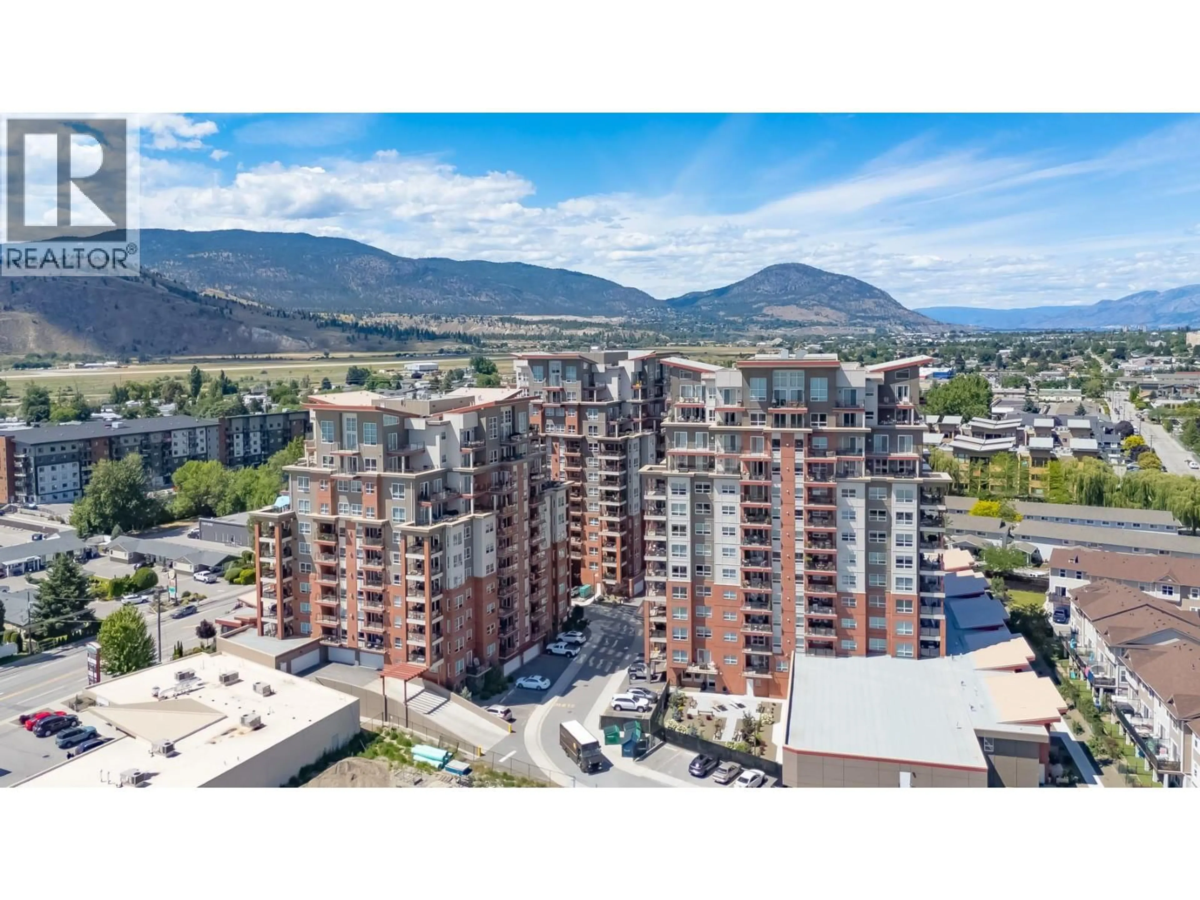 A pic from outside/outdoor area/front of a property/back of a property/a pic from drone, mountain view for 705 - 3388 SKAHA LAKE ROAD, Penticton British Columbia V2A6G4