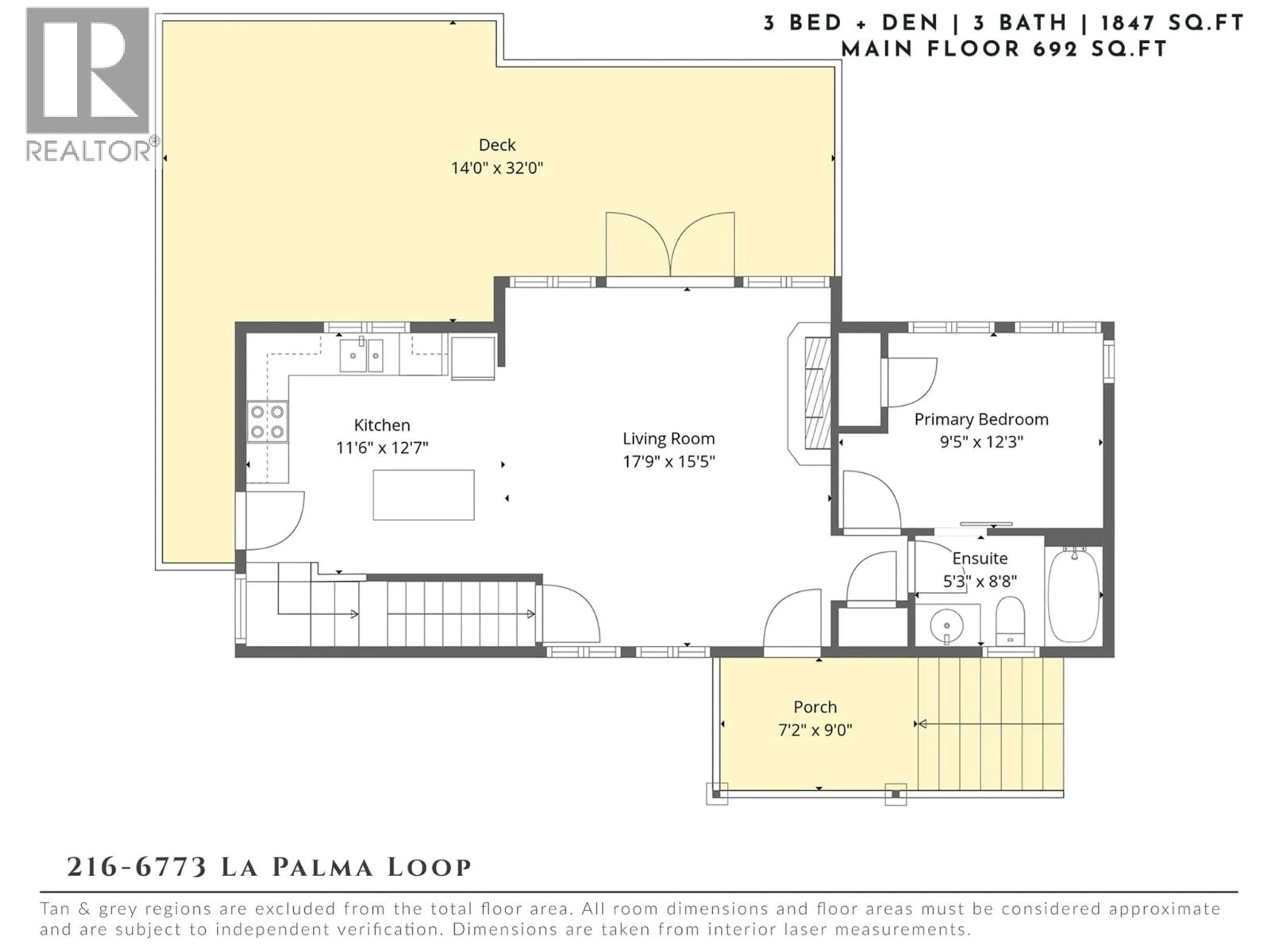 Floor plan for 216 - 6773 LA PALMA LOOP, Kelowna British Columbia V1Z3R8