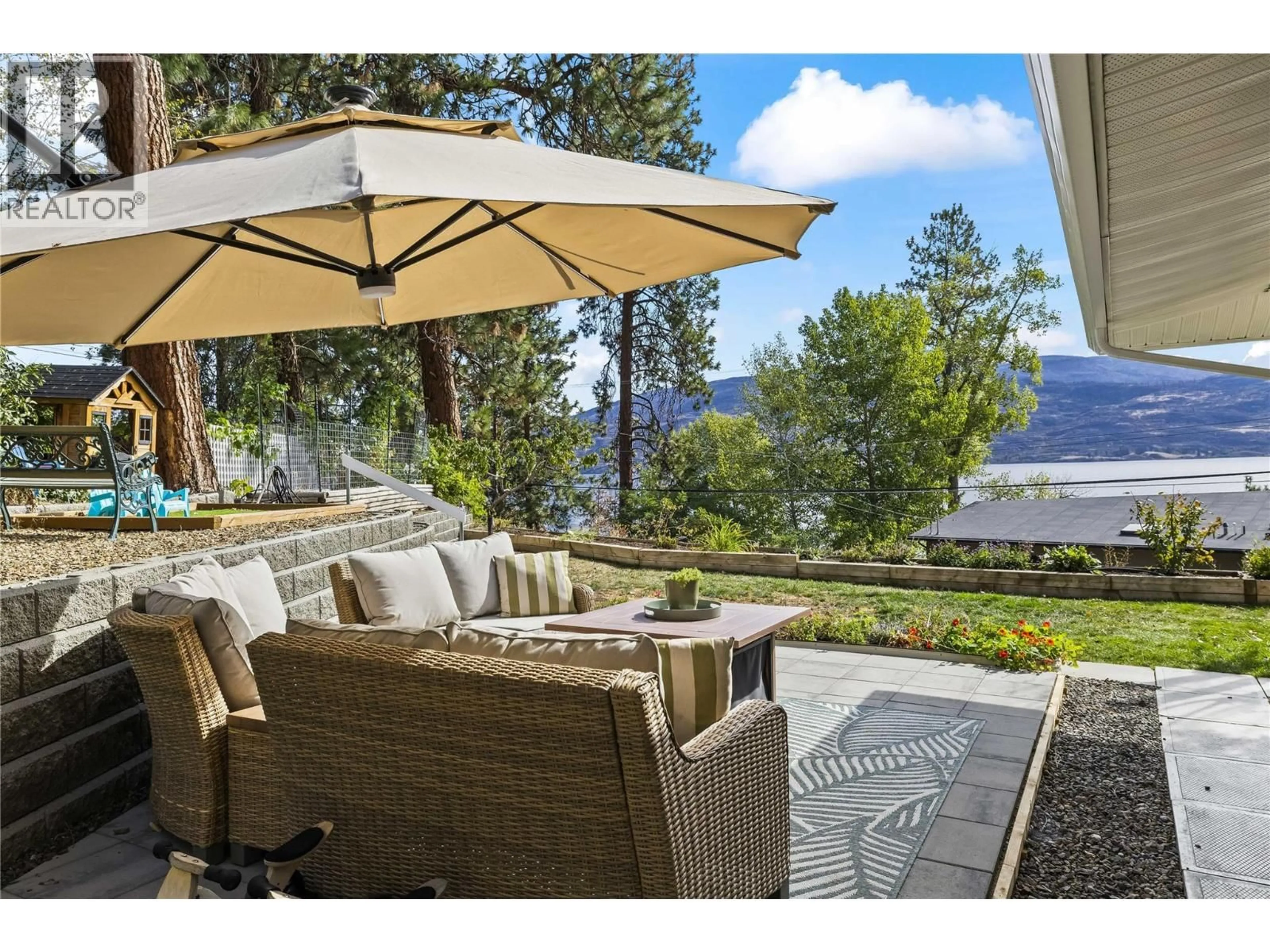 Patio, water/lake/river/ocean view for 6312 RENFREW ROAD, Peachland British Columbia V0H1X7
