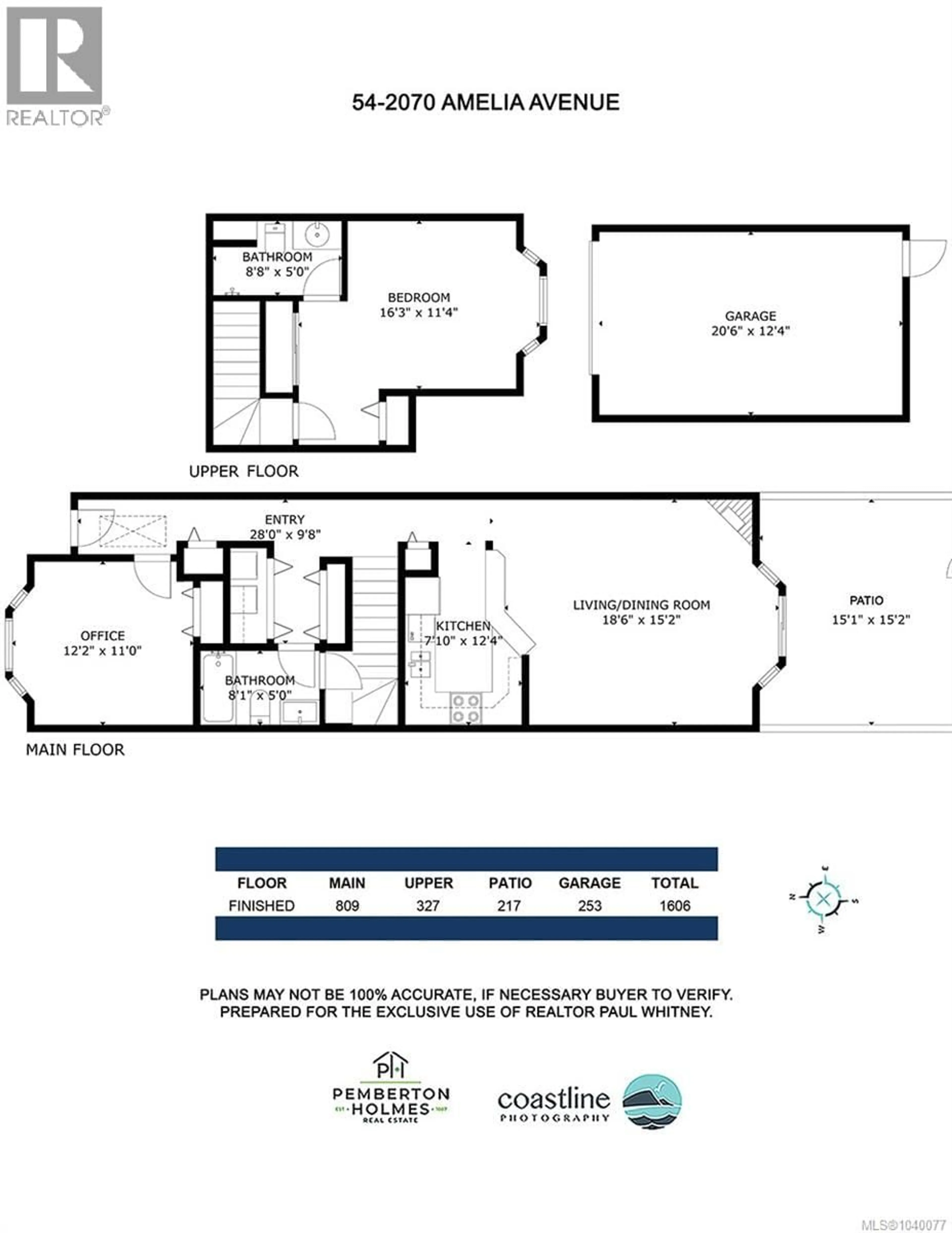 Floor plan for 54 - 2070 AMELIA AVENUE, Sidney British Columbia V8L4X6